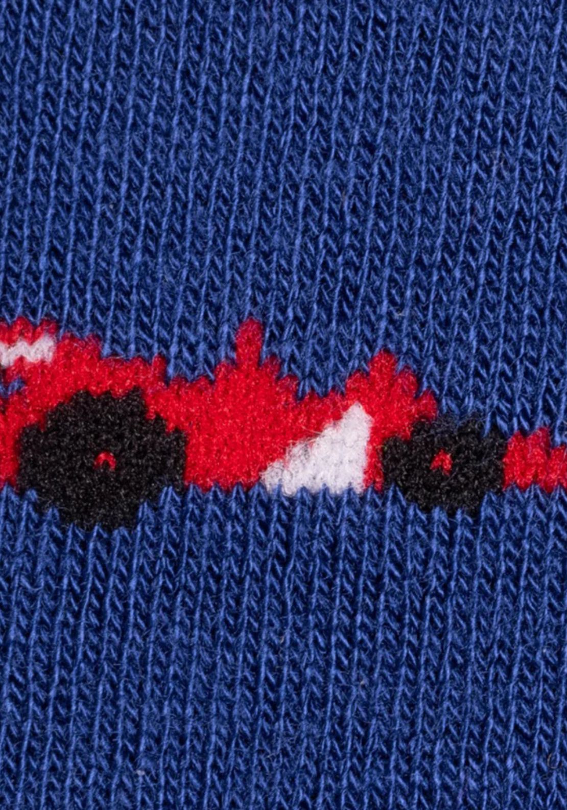 Swole Panda Racing Cars Socks - Navy 2 Shaws Department Stores