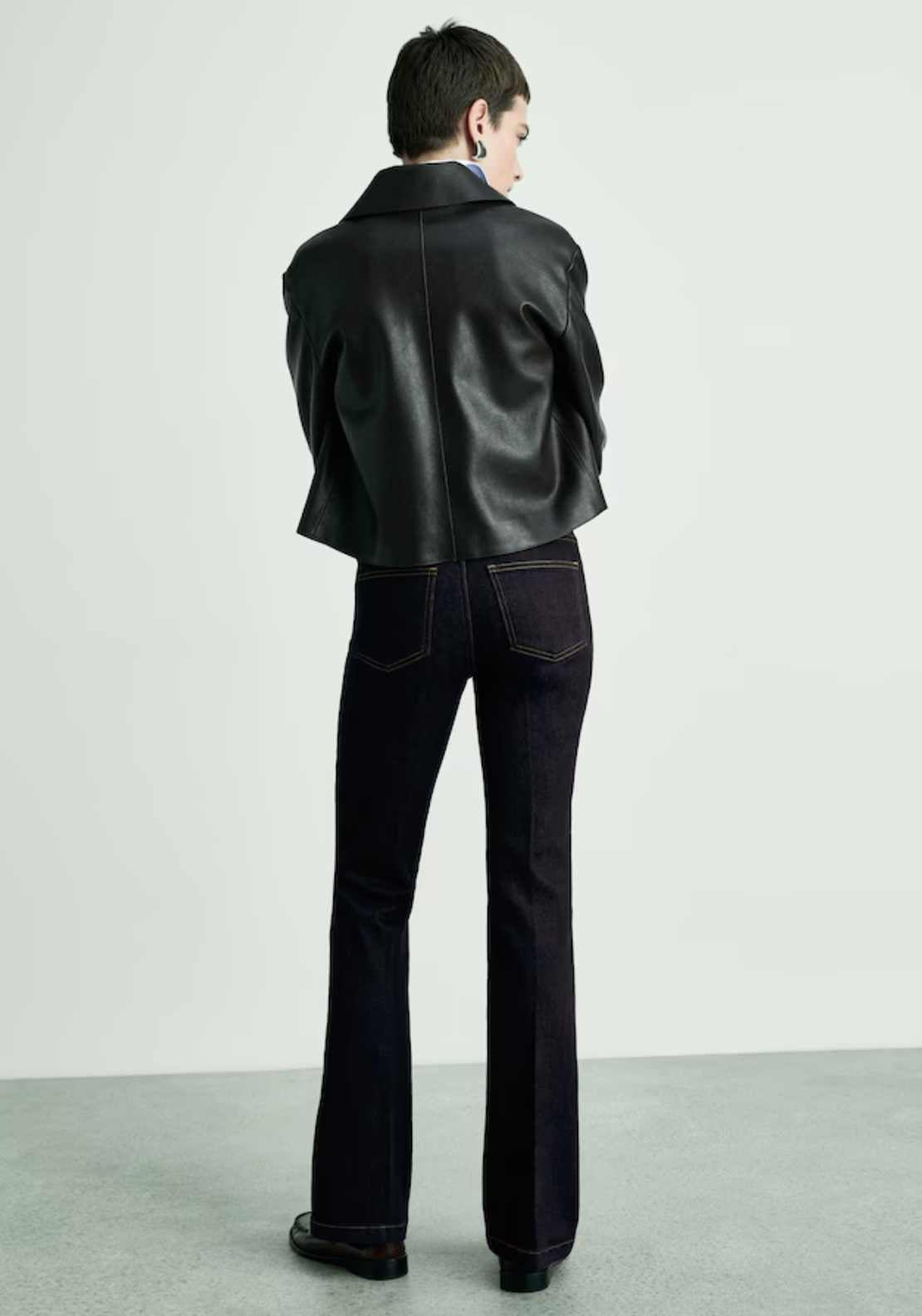 Mango Jeans flare rinse wash - Open Blue 3 Shaws Department Stores