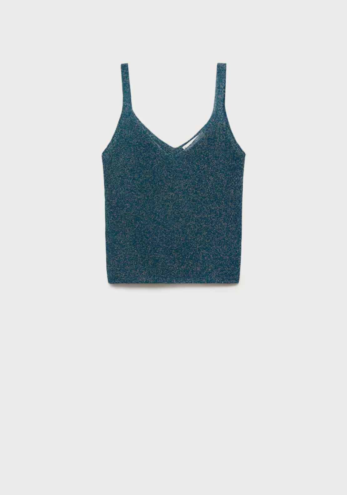 Mango Lurex knitted top - Green 1 Shaws Department Stores