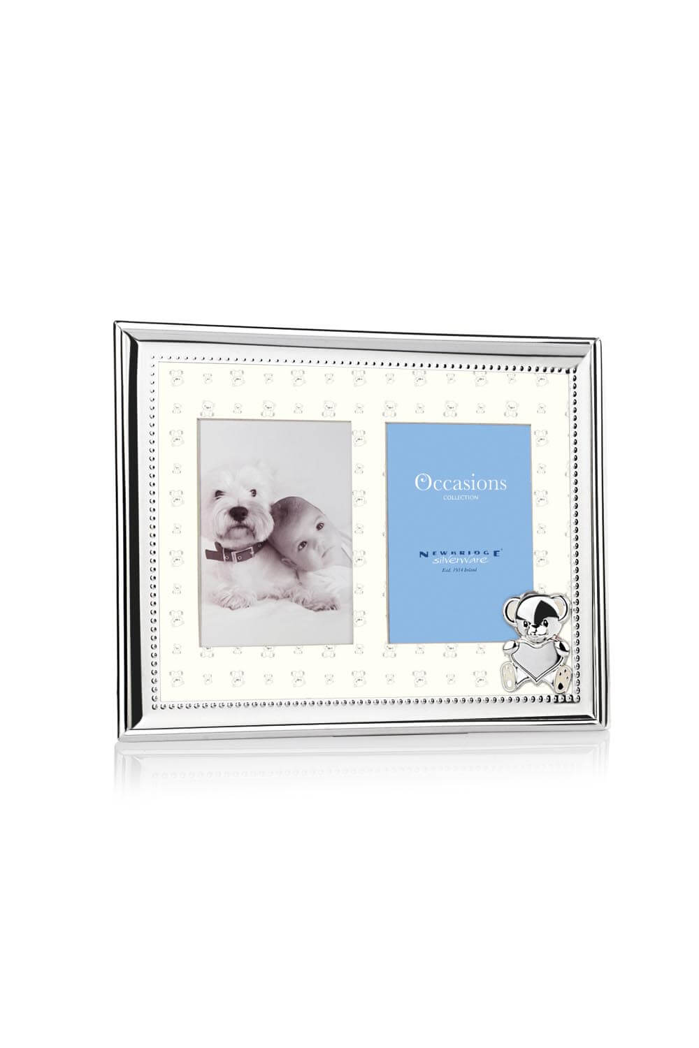 Newbridge Silverware New Baby Double Photo Frame 3" x 4" 1 Shaws Department Stores