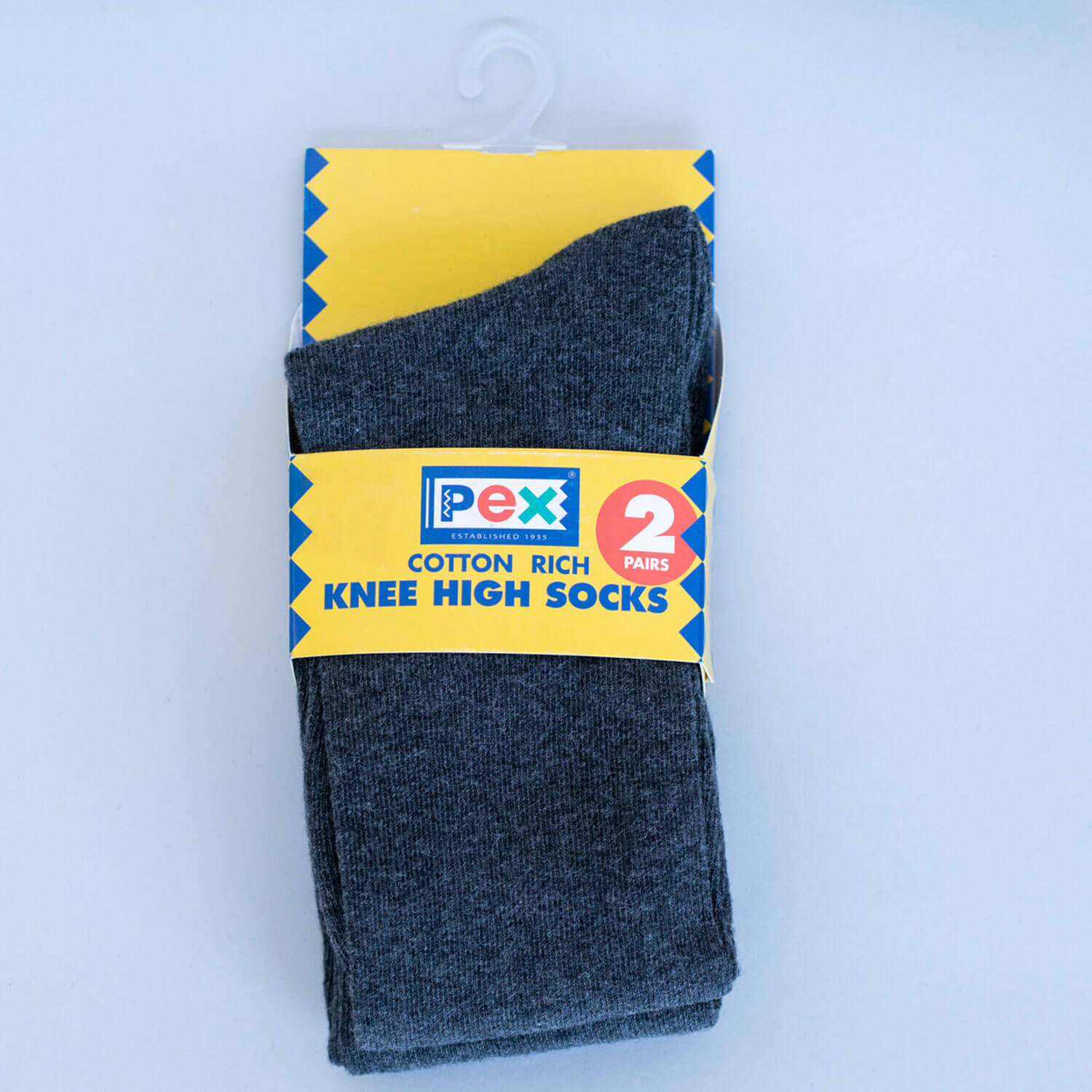 Pex Graduate Socks 2 Pair Pack - Grey 1 Shaws Department Stores