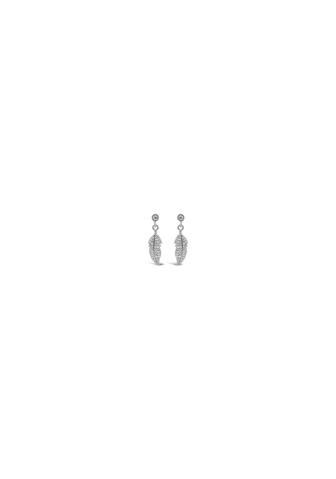 Absolute Jewellery Silverver Feather Drop Earring 1 Shaws Department Stores