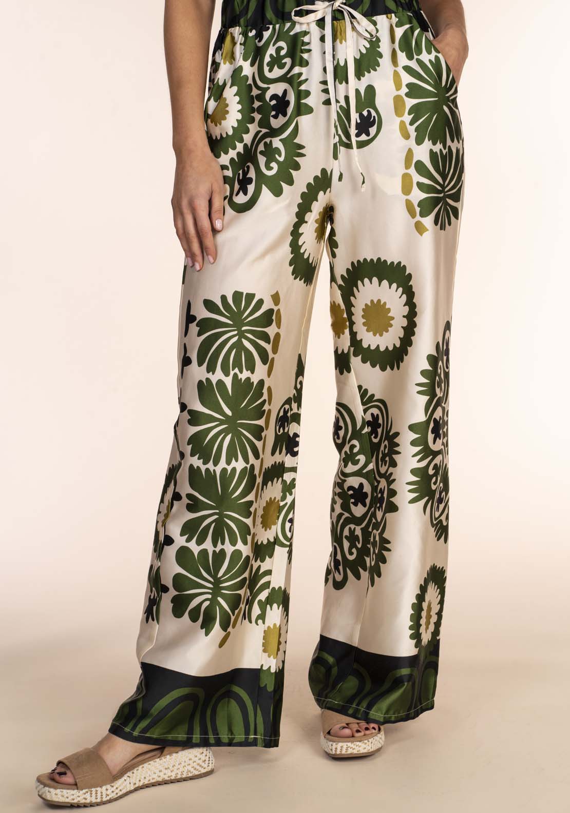 Naoise Satin Print Trousers 3 Shaws Department Stores