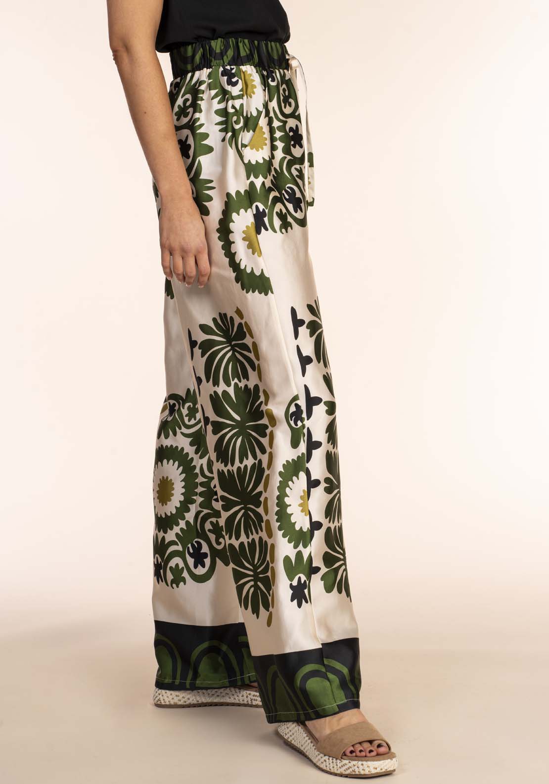 Naoise Satin Print Trousers 2 Shaws Department Stores
