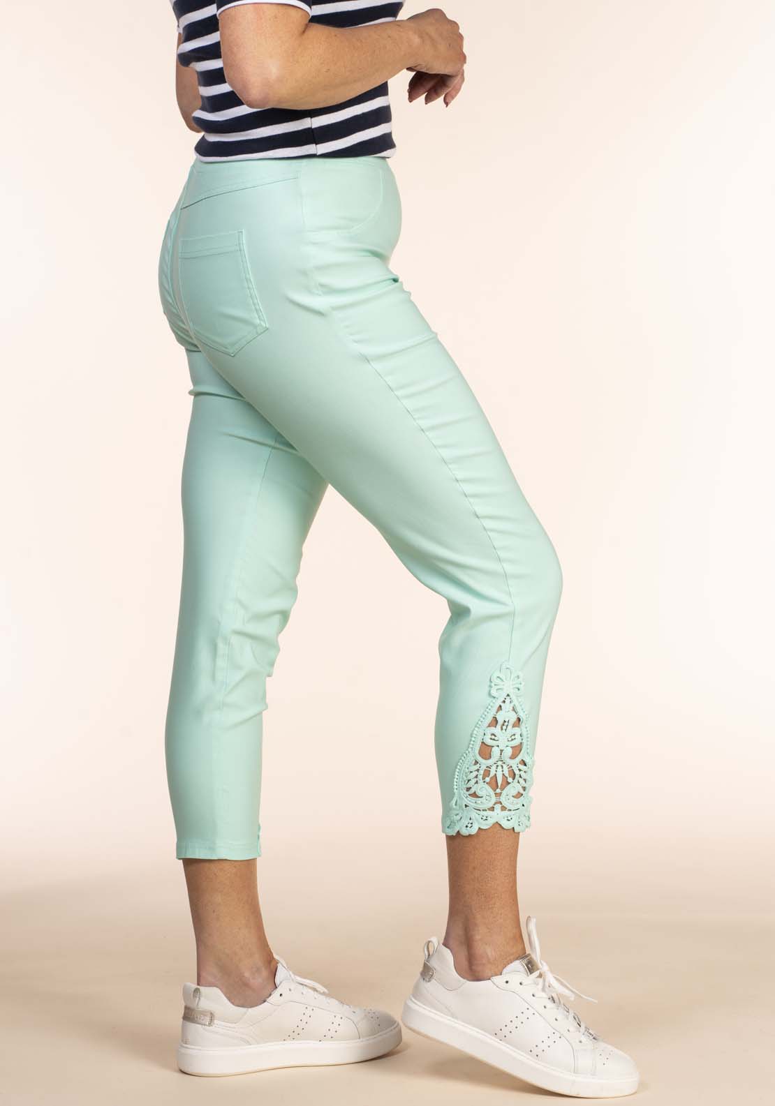 Tea Lane Soft Handfeel Capri - Blue 5 Shaws Department Stores