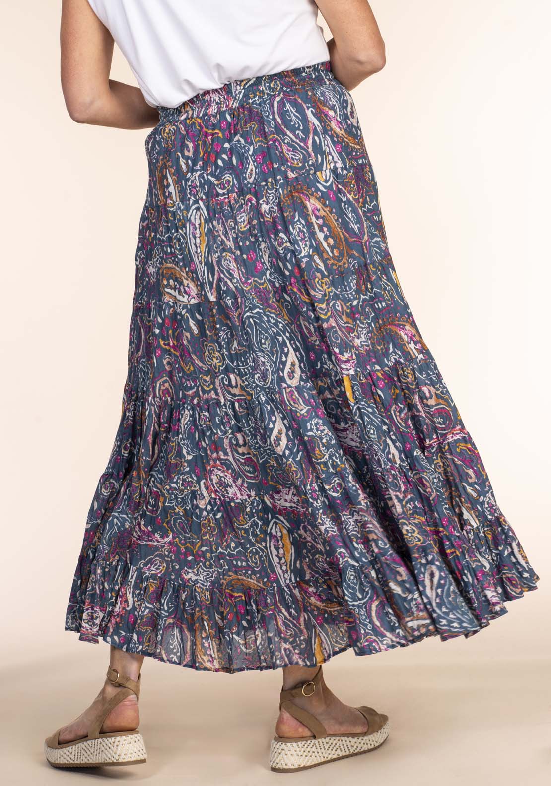 Tea Lane Paisley Print Cotton Skirt 4 Shaws Department Stores
