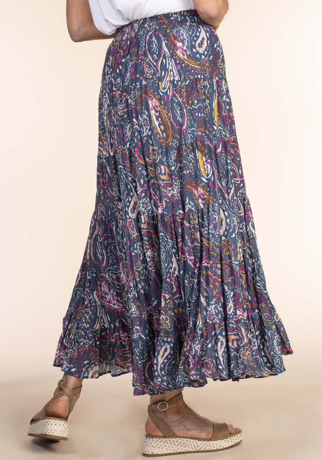 Tea Lane Paisley Print Cotton Skirt 3 Shaws Department Stores