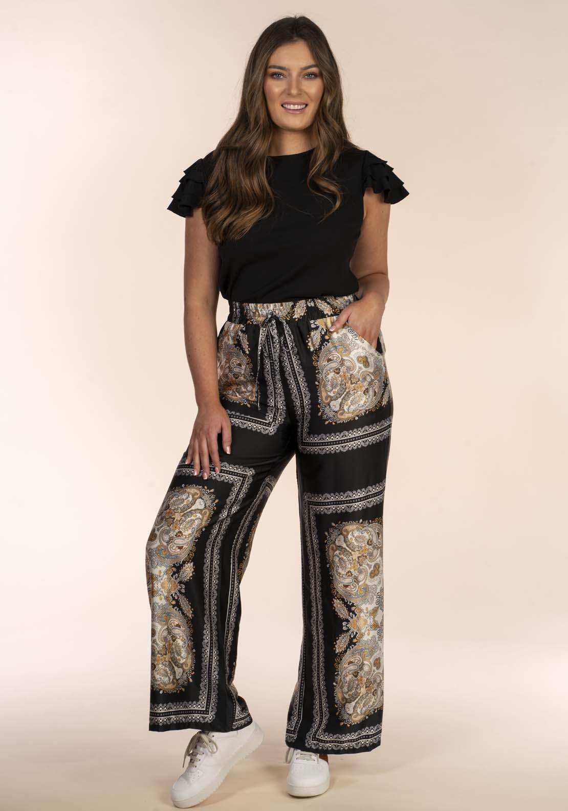 Naoise Scarf Print Pant 1 Shaws Department Stores
