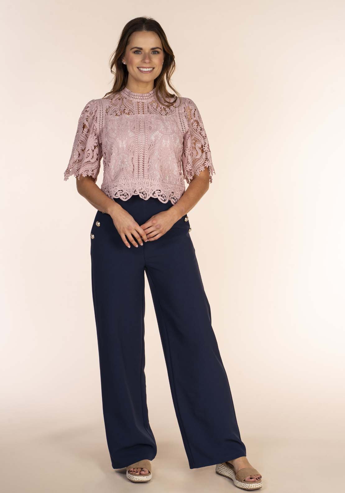 Naoise Sailor Pant - Navy 1 Shaws Department Stores