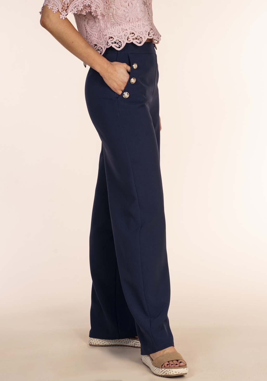 Naoise Sailor Pant - Navy 2 Shaws Department Stores