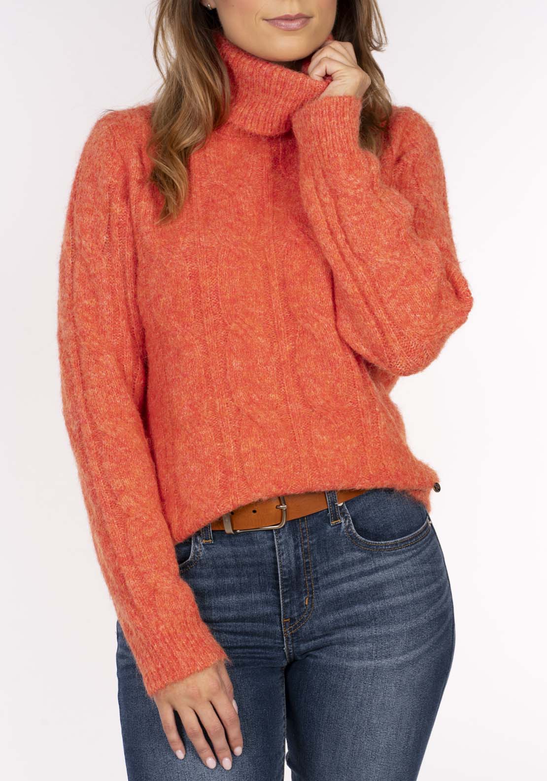 Naoise Roll Neck Cable Sweater - Blaze 4 Shaws Department Stores