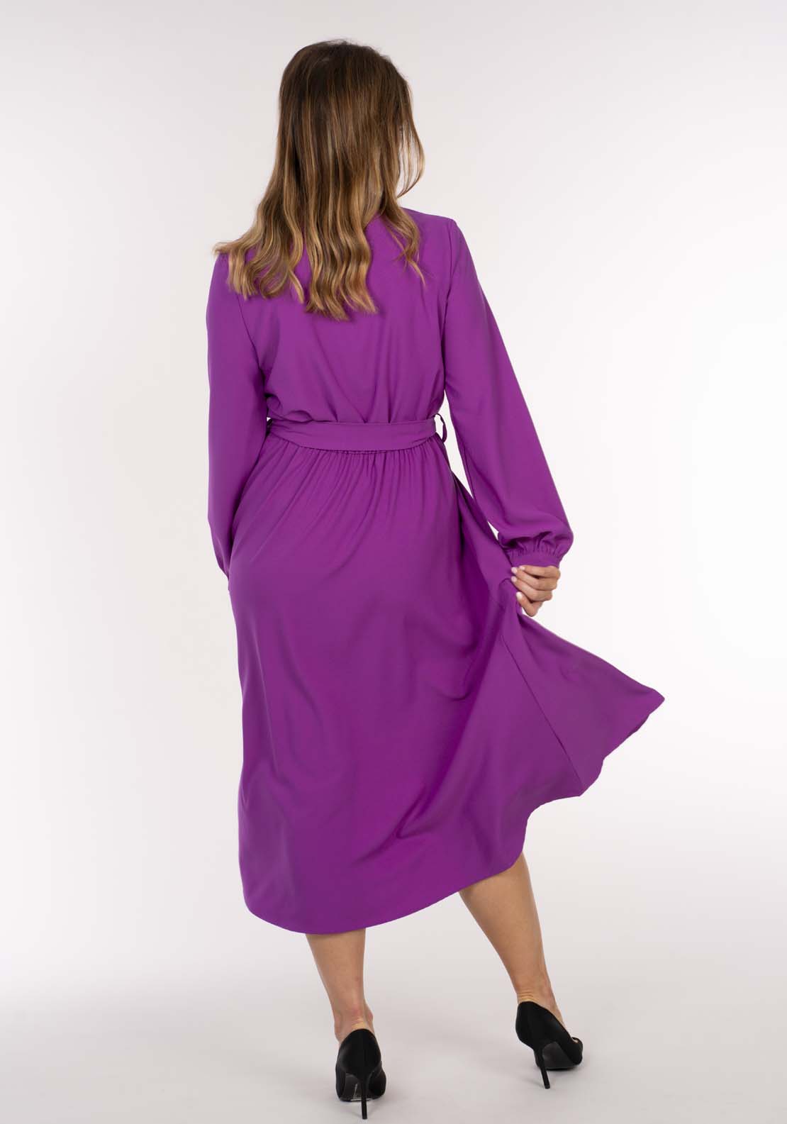 Naoise Cowl Neck Dress - Cranberry 4 Shaws Department Stores