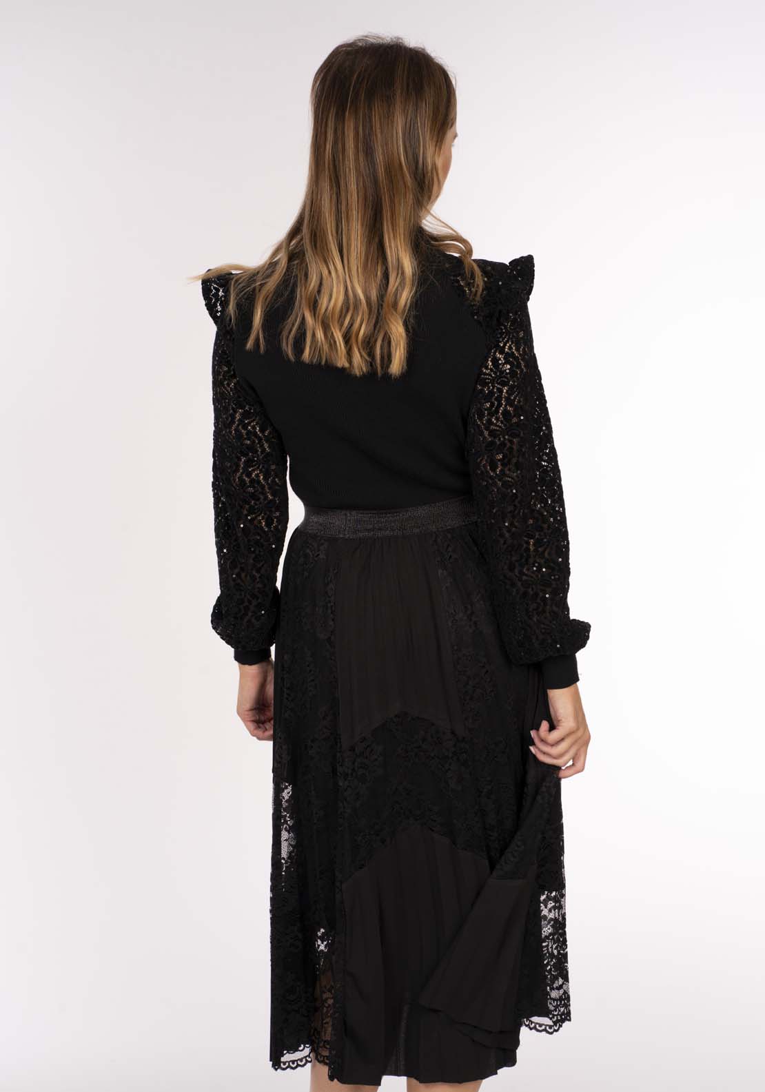 Naoise Lace Skirt - Black 6 Shaws Department Stores