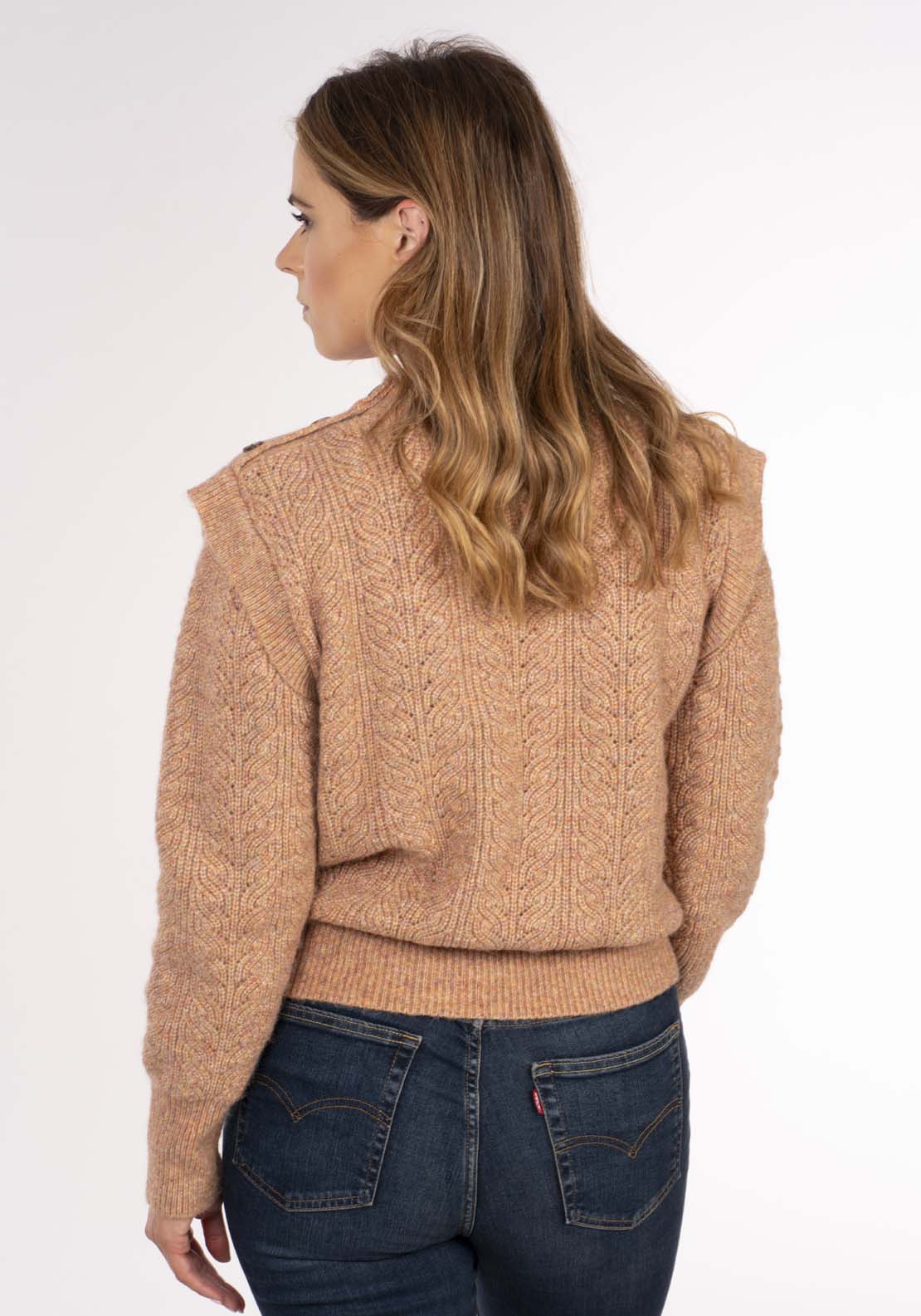Naoise Button Shoulder Sweater - Spice 6 Shaws Department Stores