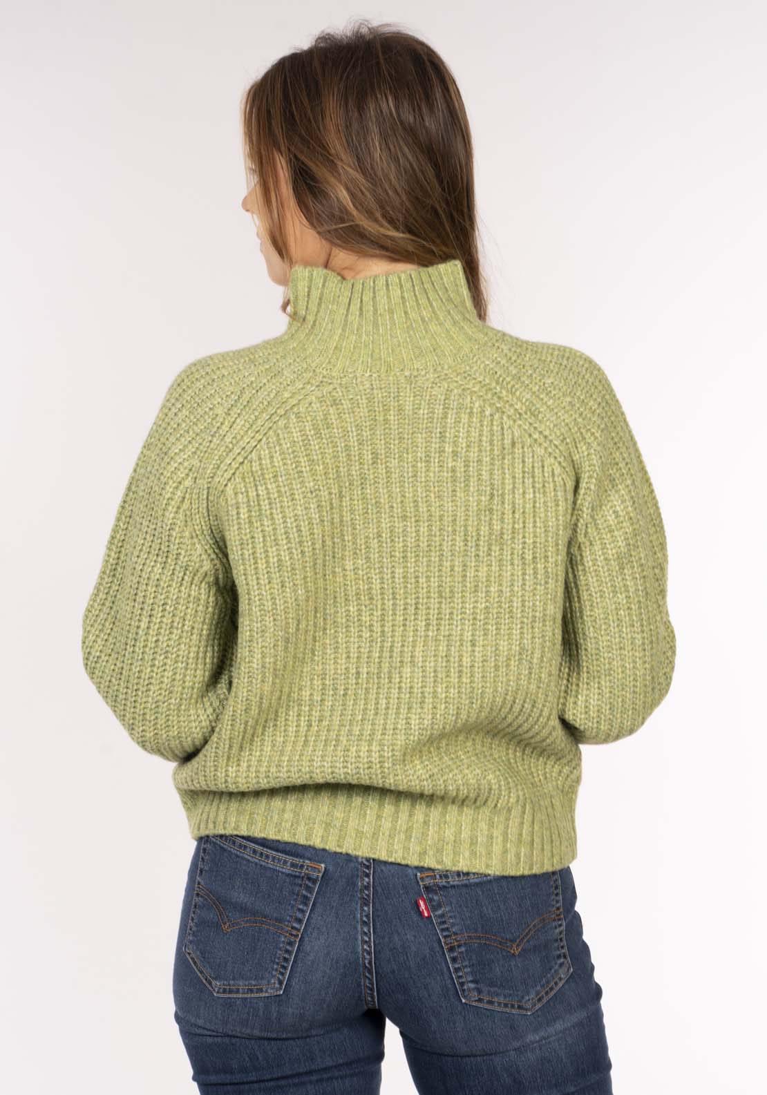 Naoise Fisherman Rib Sweater - Sage 5 Shaws Department Stores
