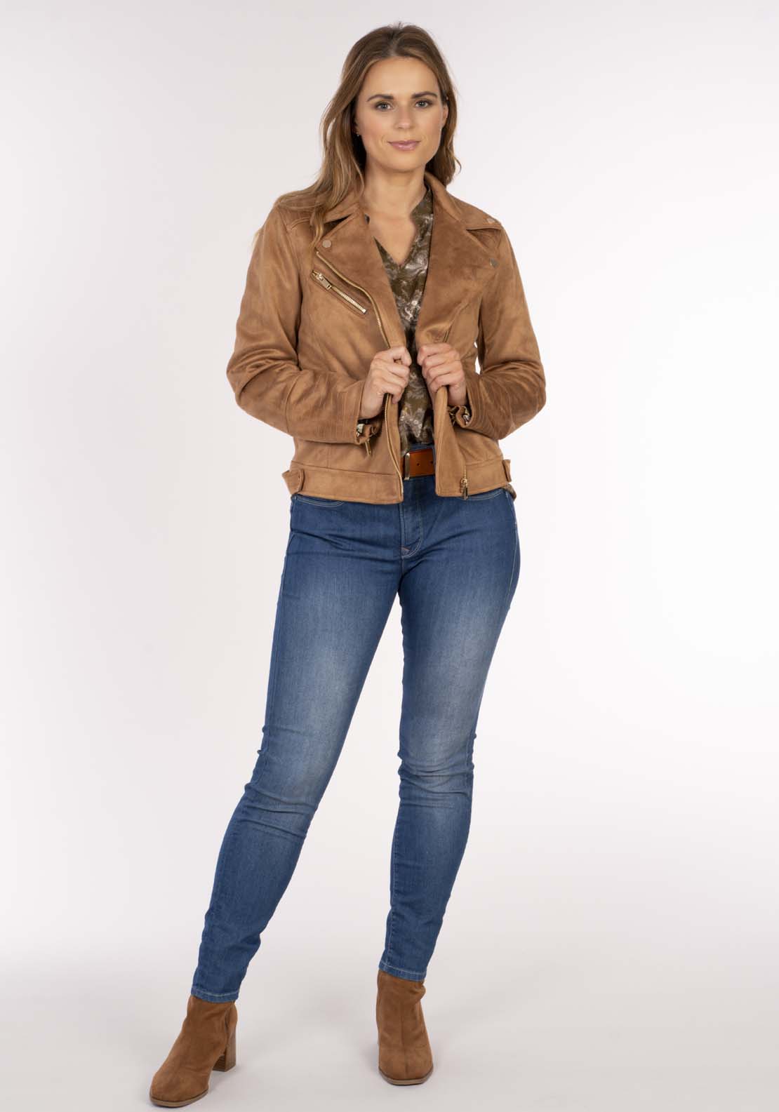 Naoise Suede Biker Jacket - Suede 2 Shaws Department Stores