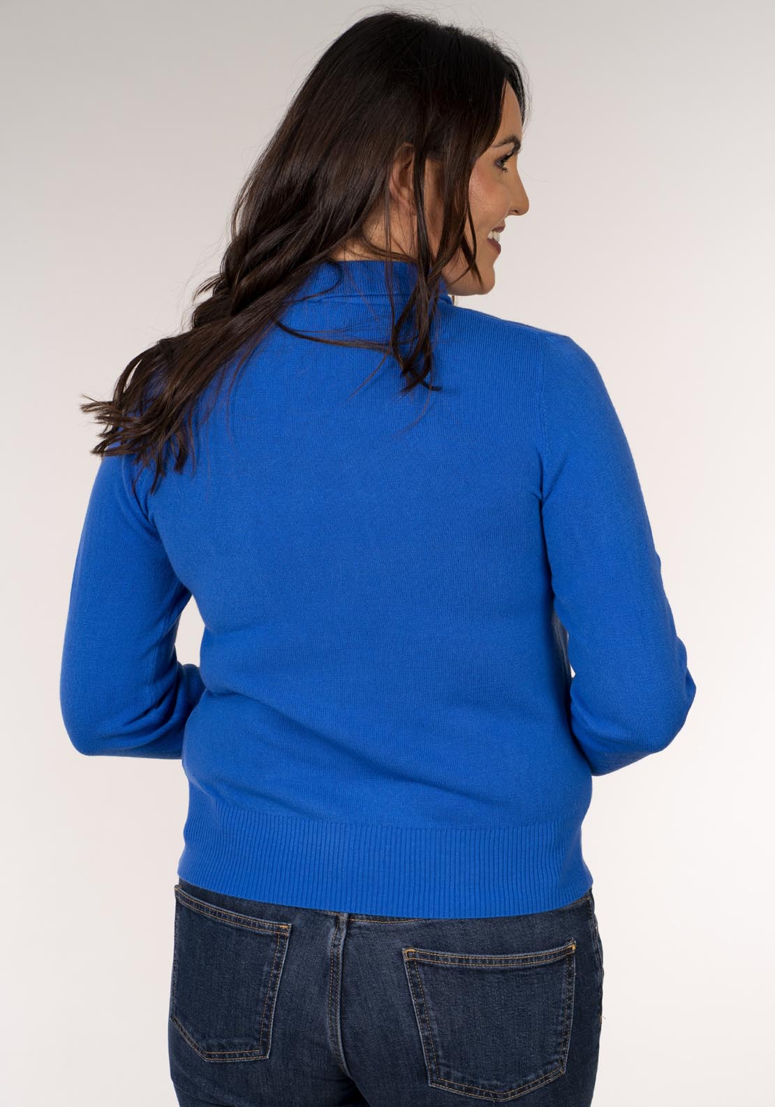 Tea Lane Cashmillon Mini Cowl Jumper - Blue 6 Shaws Department Stores