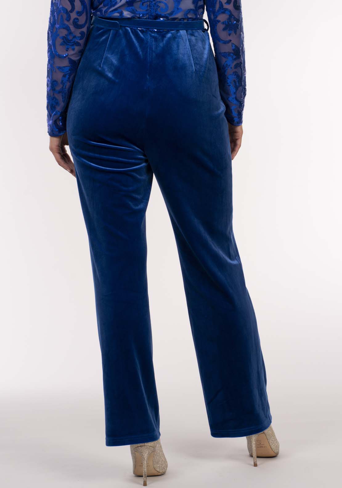 Naoise Blue Sequin Jumpsuit - Blue 6 Shaws Department Stores