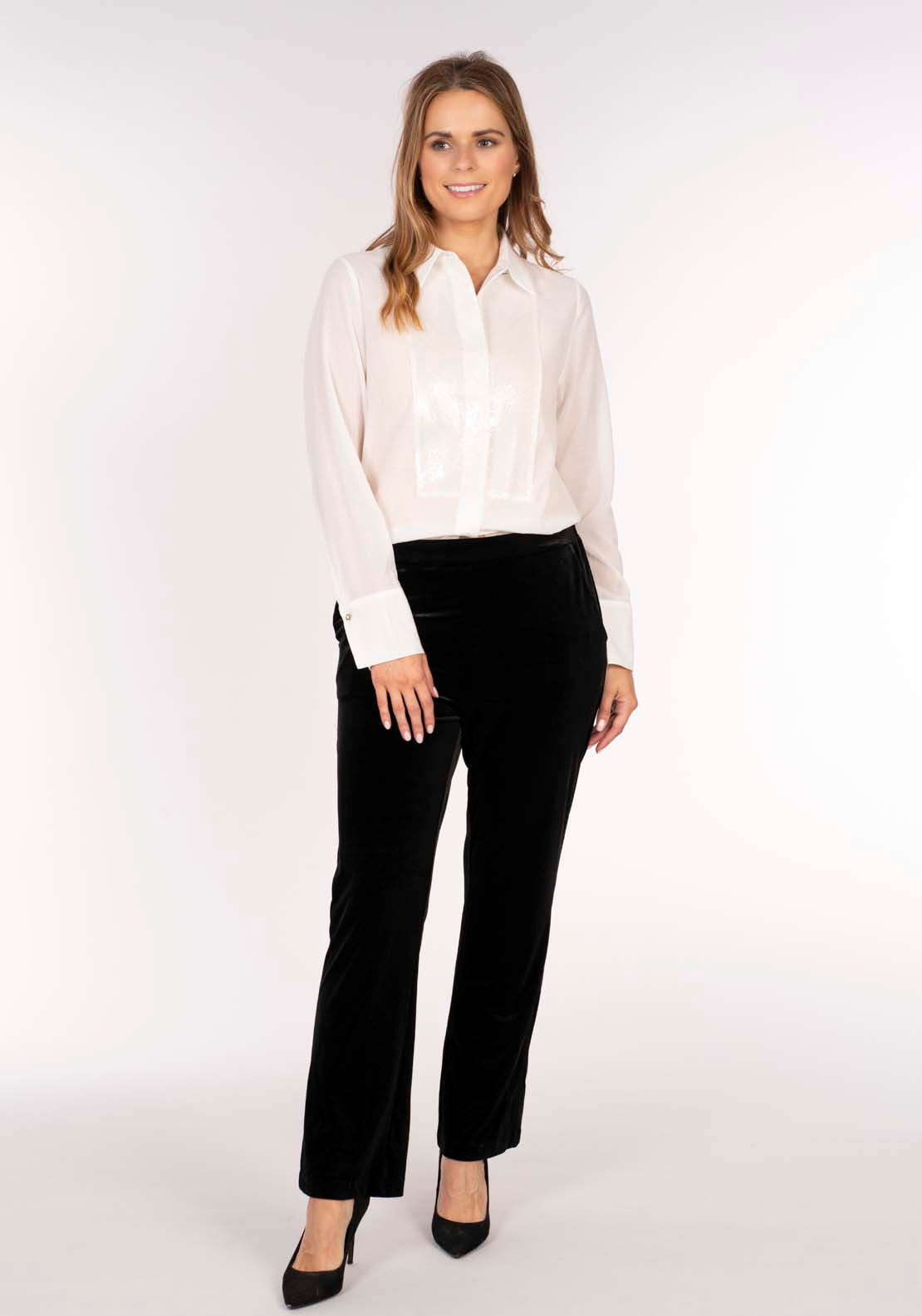 Naoise Sequin Tuxedo Shirt - Ivory 5 Shaws Department Stores