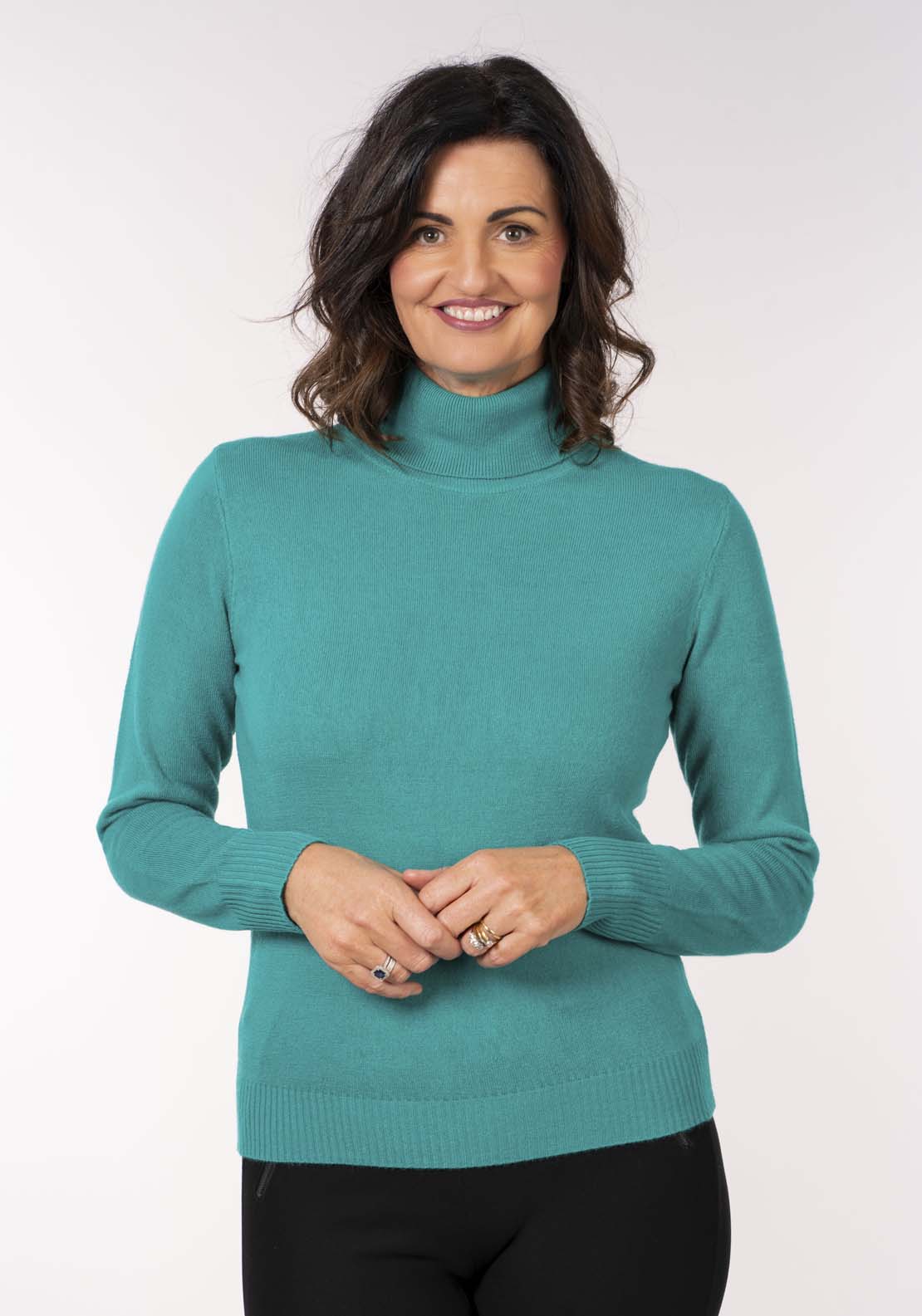 Tea Lane Cashmillon Roll Neck - Blue 1 Shaws Department Stores