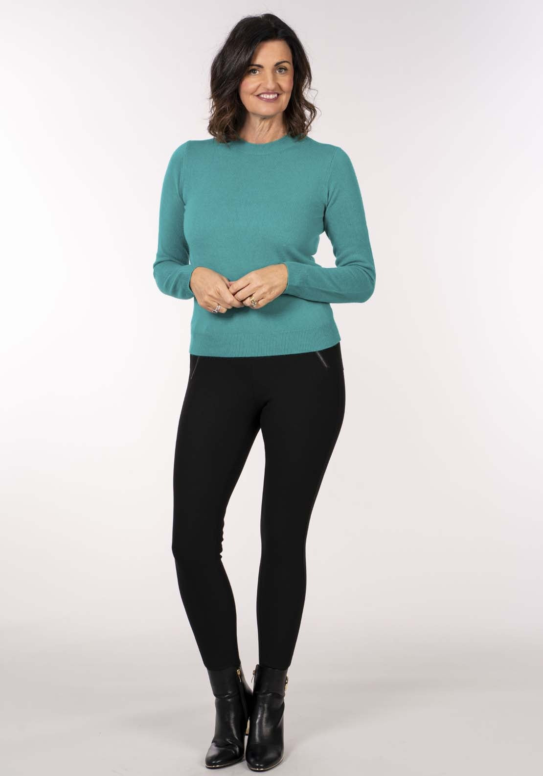 Tea Lane Cashmillon Crew Neck - Blue 5 Shaws Department Stores