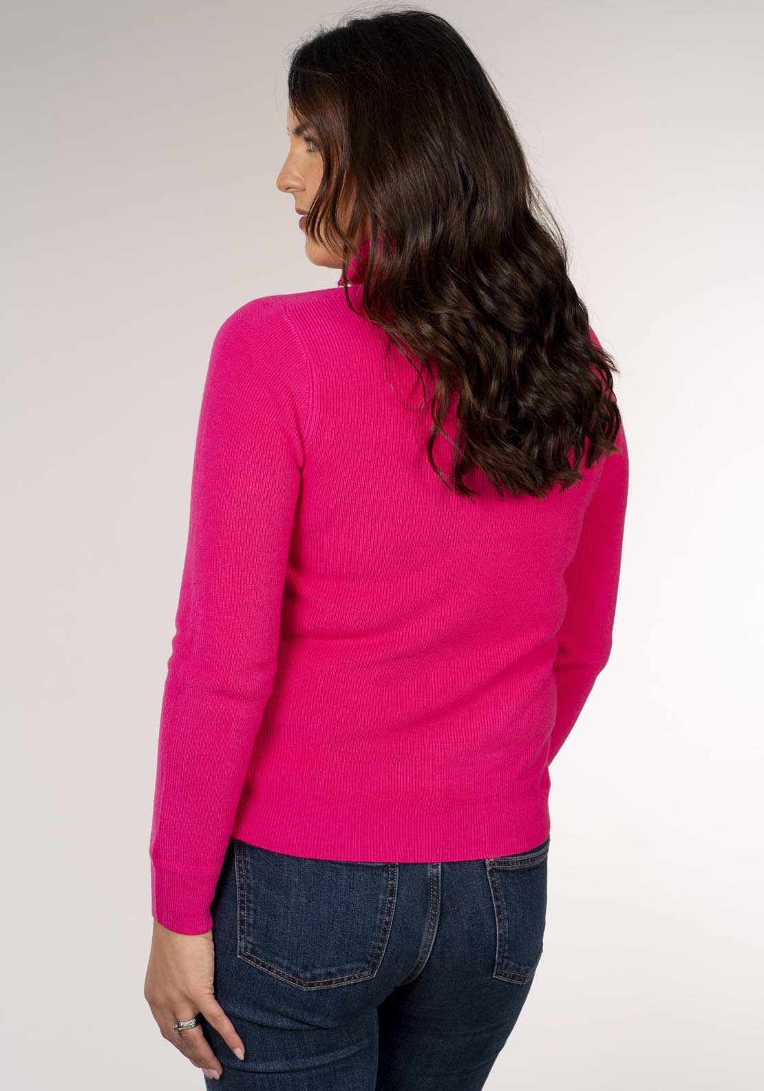 Tea Lane Cashmillon Zip Neck Jumper - Pink 4 Shaws Department Stores