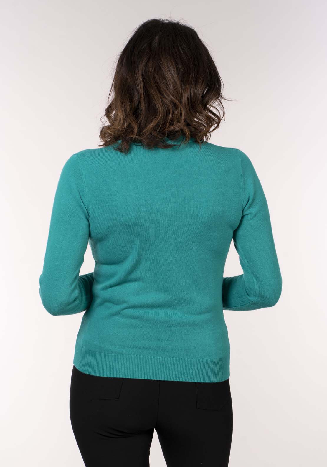 Tea Lane Cashmillon V Neck Sweater - Blue 5 Shaws Department Stores