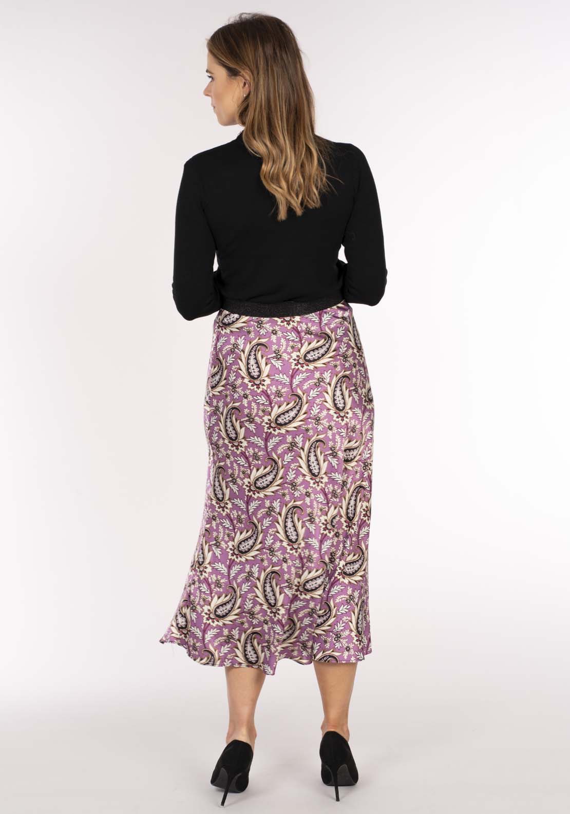 Naoise Paisley Print Skirt - Pink / Black 5 Shaws Department Stores