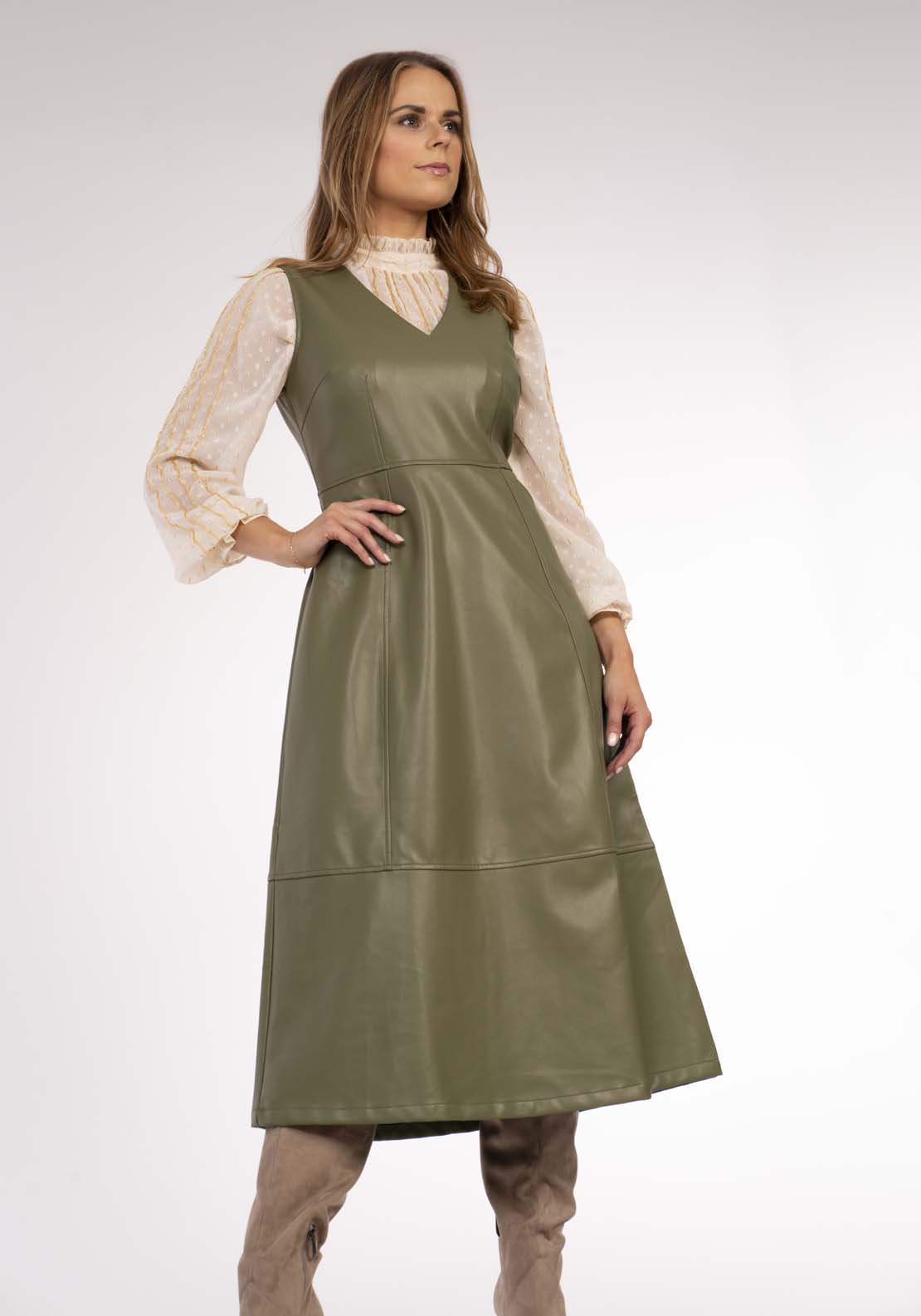 Naoise Ss Pu Dress - Green 5 Shaws Department Stores