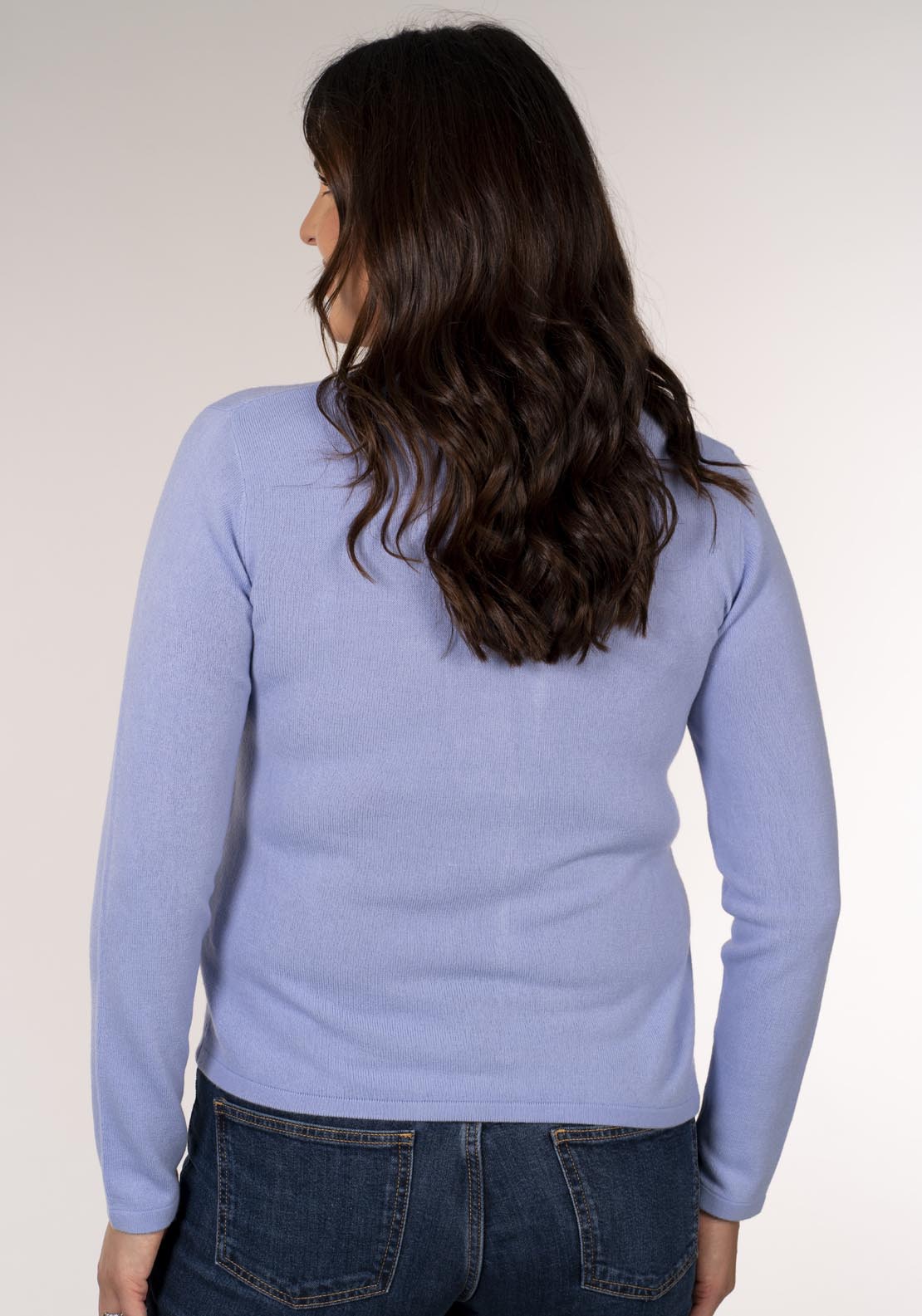 Tea Lane Cashmillon V-Neck Jumper - Blue 4 Shaws Department Stores