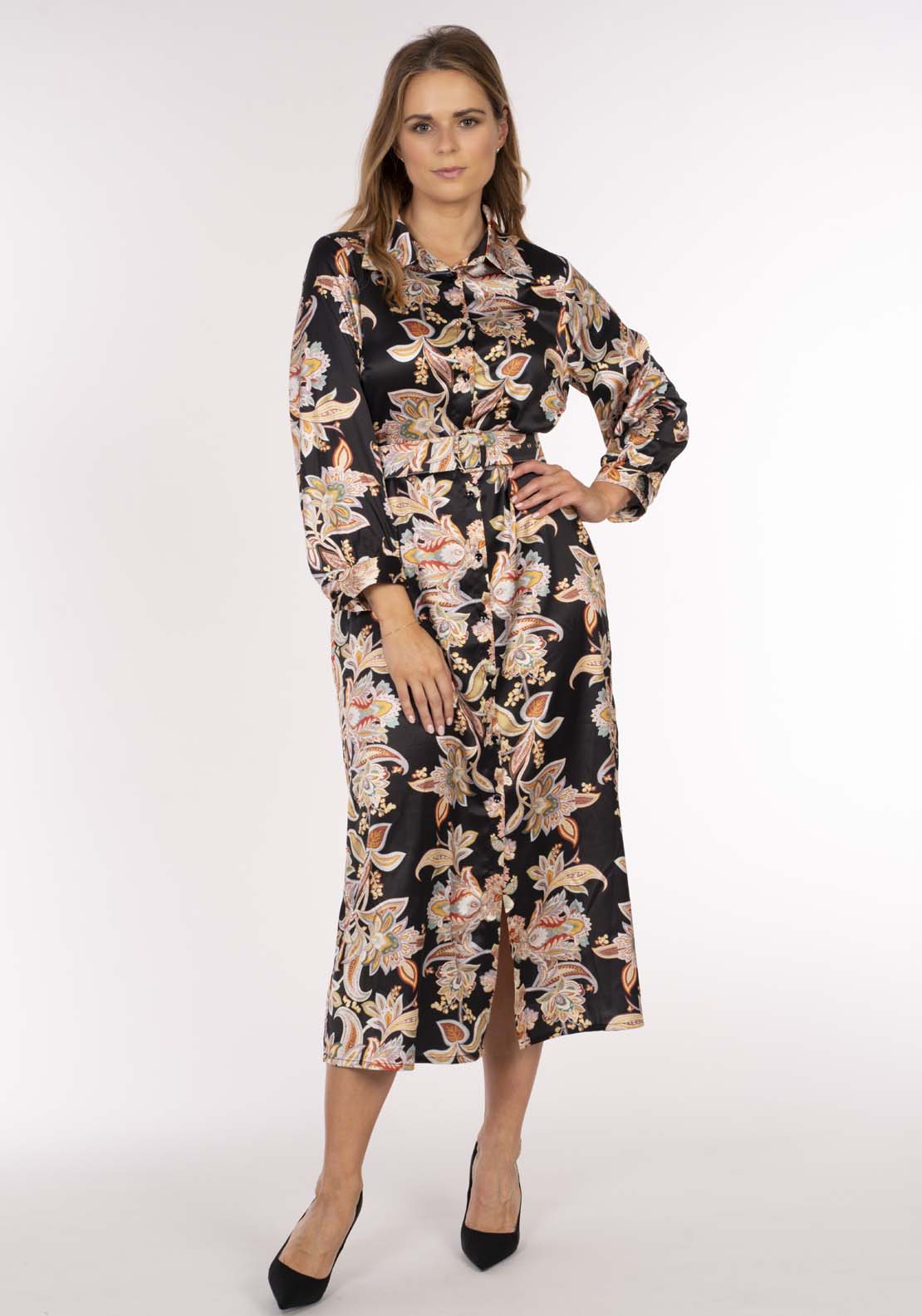 Naoise Shirt Dress - Black 1 Shaws Department Stores