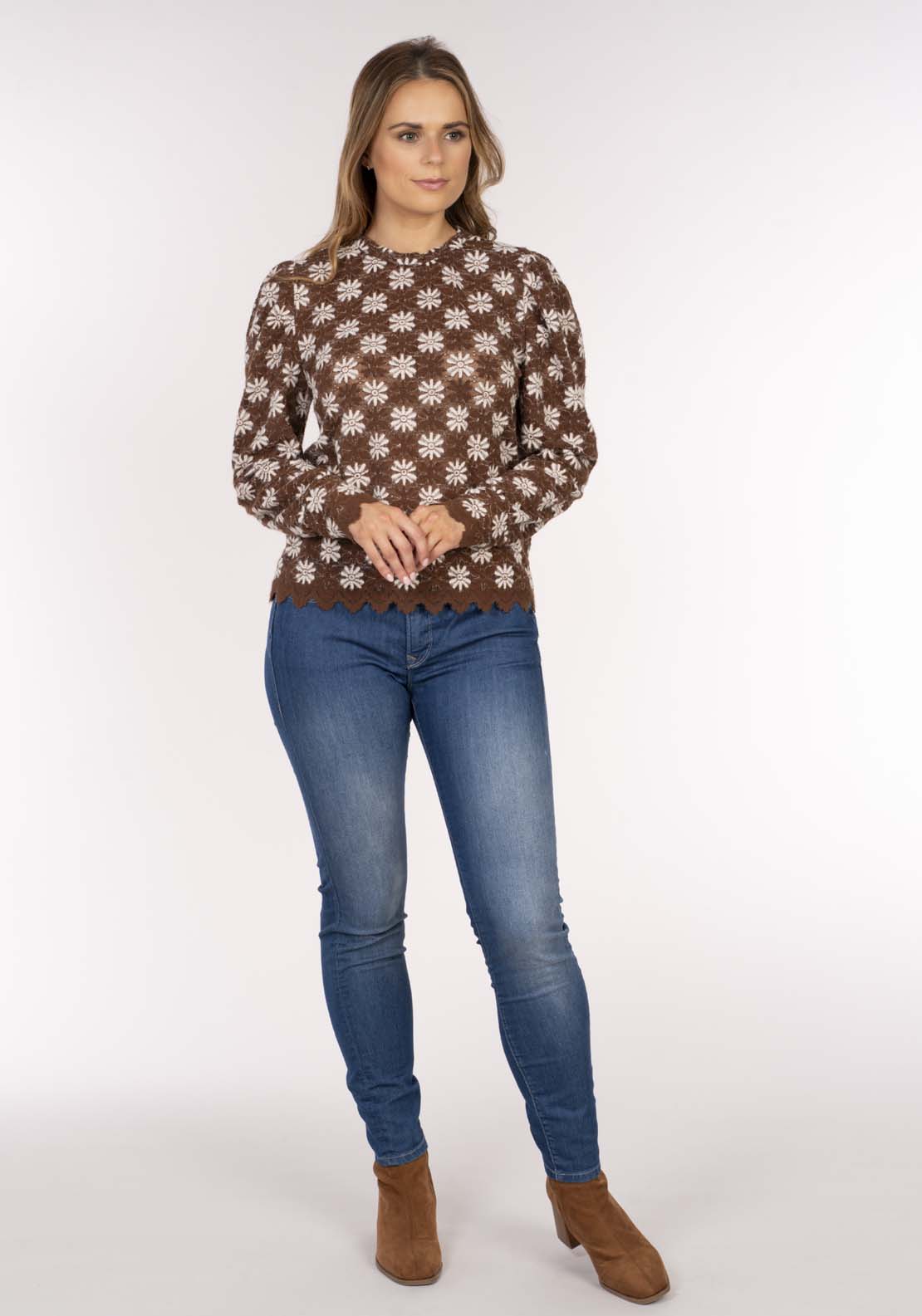 Naoise Lace Top - Brown 5 Shaws Department Stores