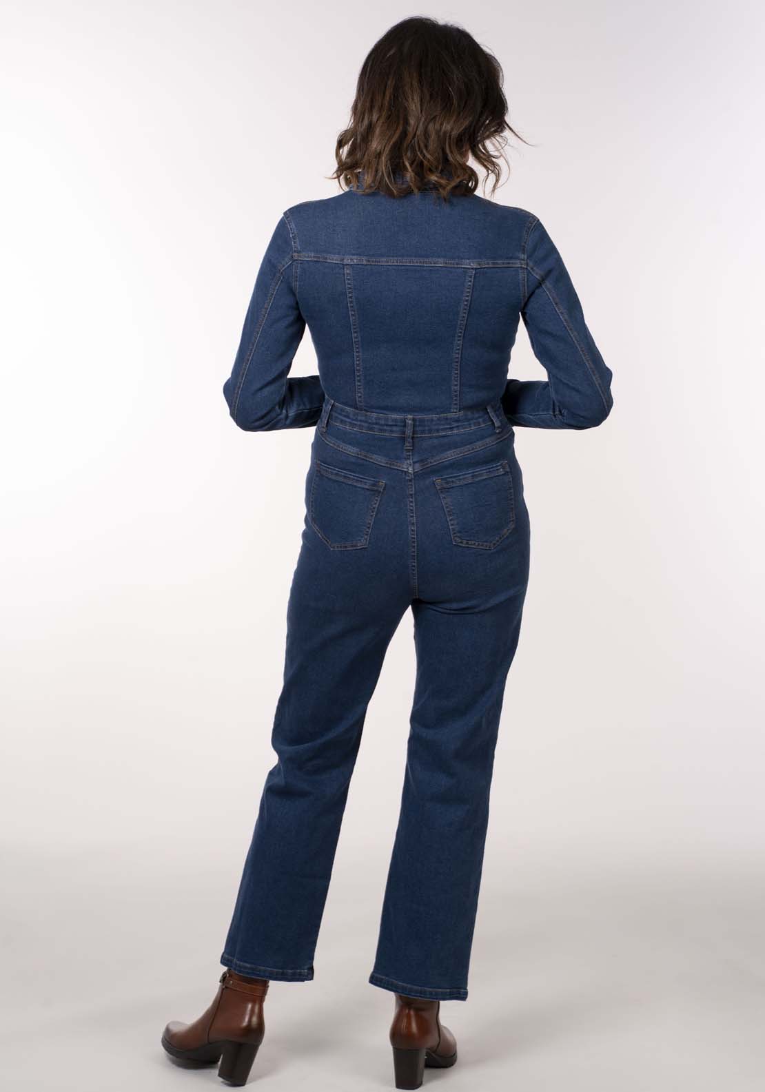 Naoise Denim Jumpsuit - Blue 4 Shaws Department Stores