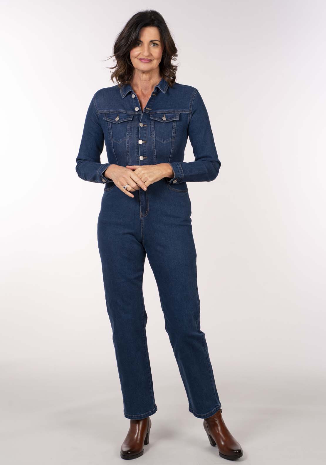 Naoise Denim Jumpsuit - Blue 5 Shaws Department Stores