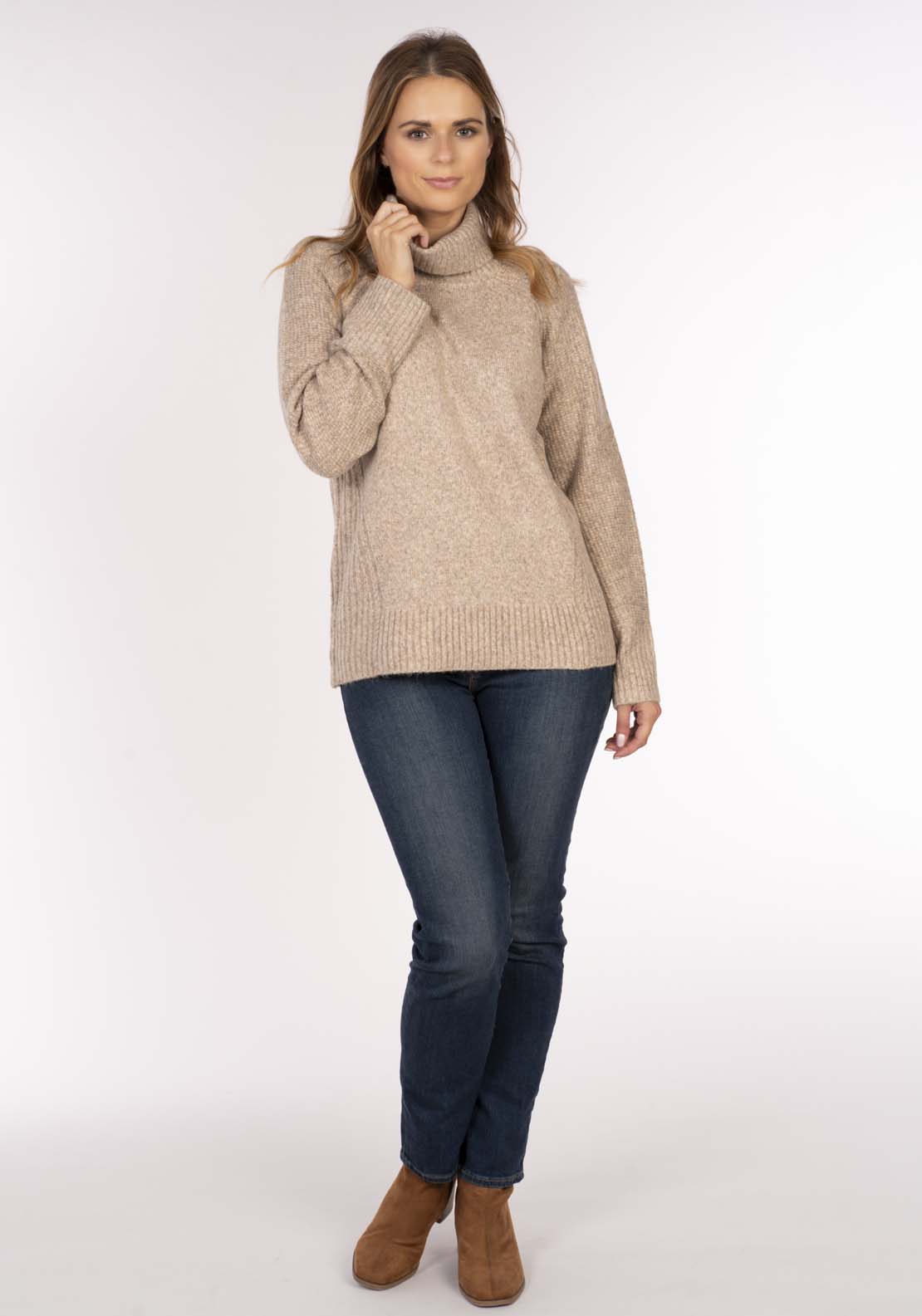 Naoise Raglan Sweater Contrast Sleeve - Cayenne Pepper 5 Shaws Department Stores