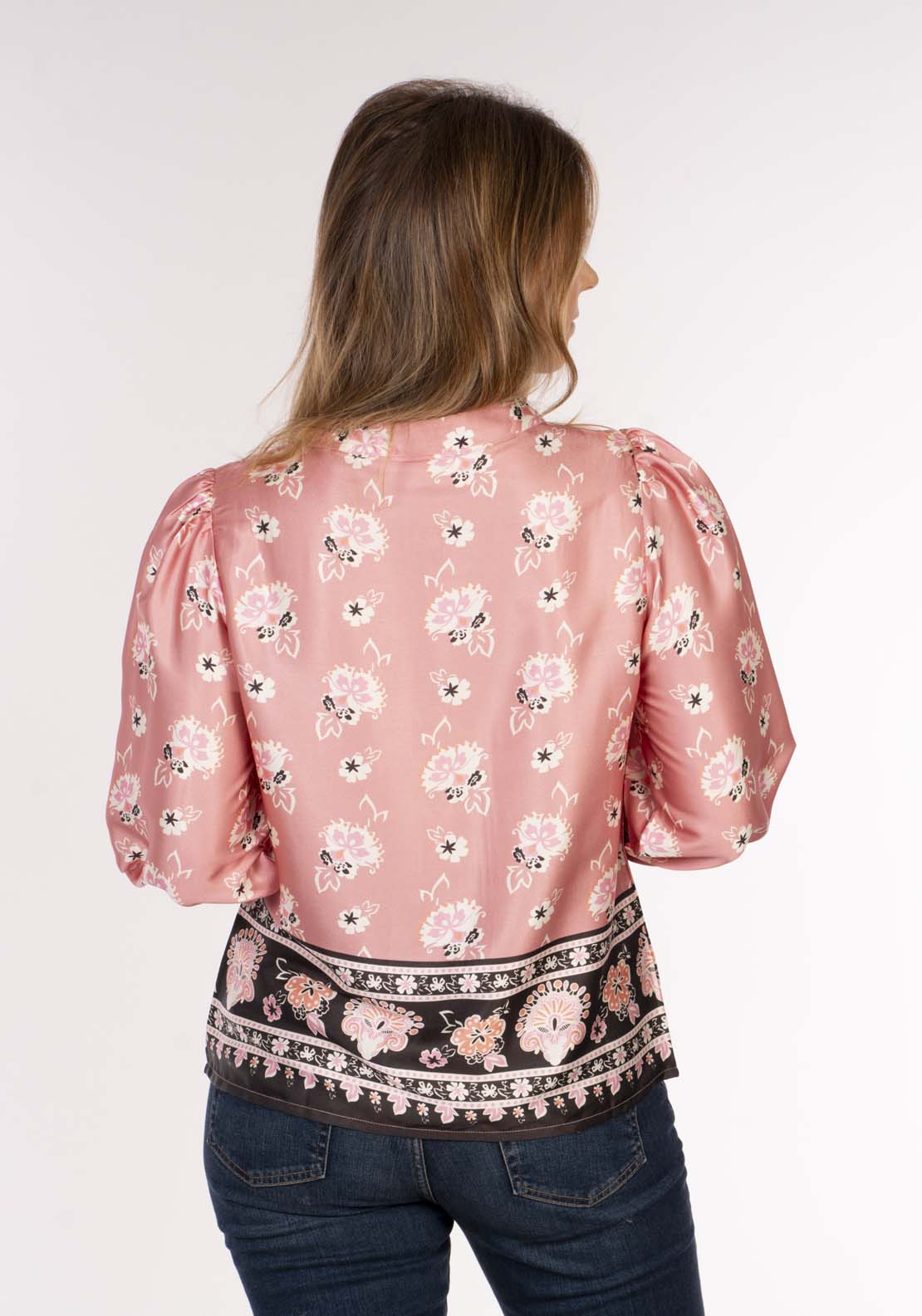 Naoise Border Paisley - Pink Black 4 Shaws Department Stores