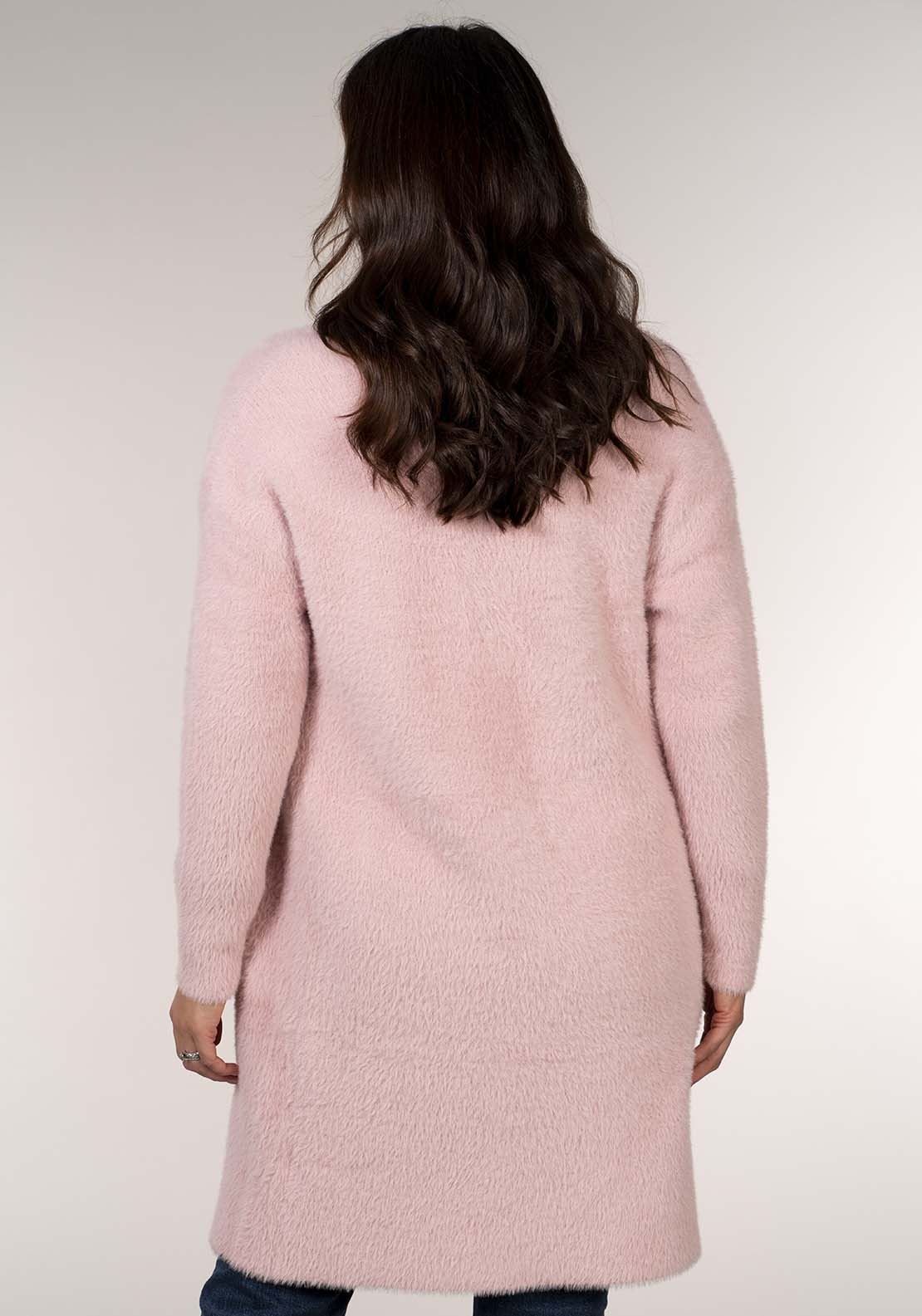 Tea Lane Feather Yarn Cardigan - Pink 5 Shaws Department Stores