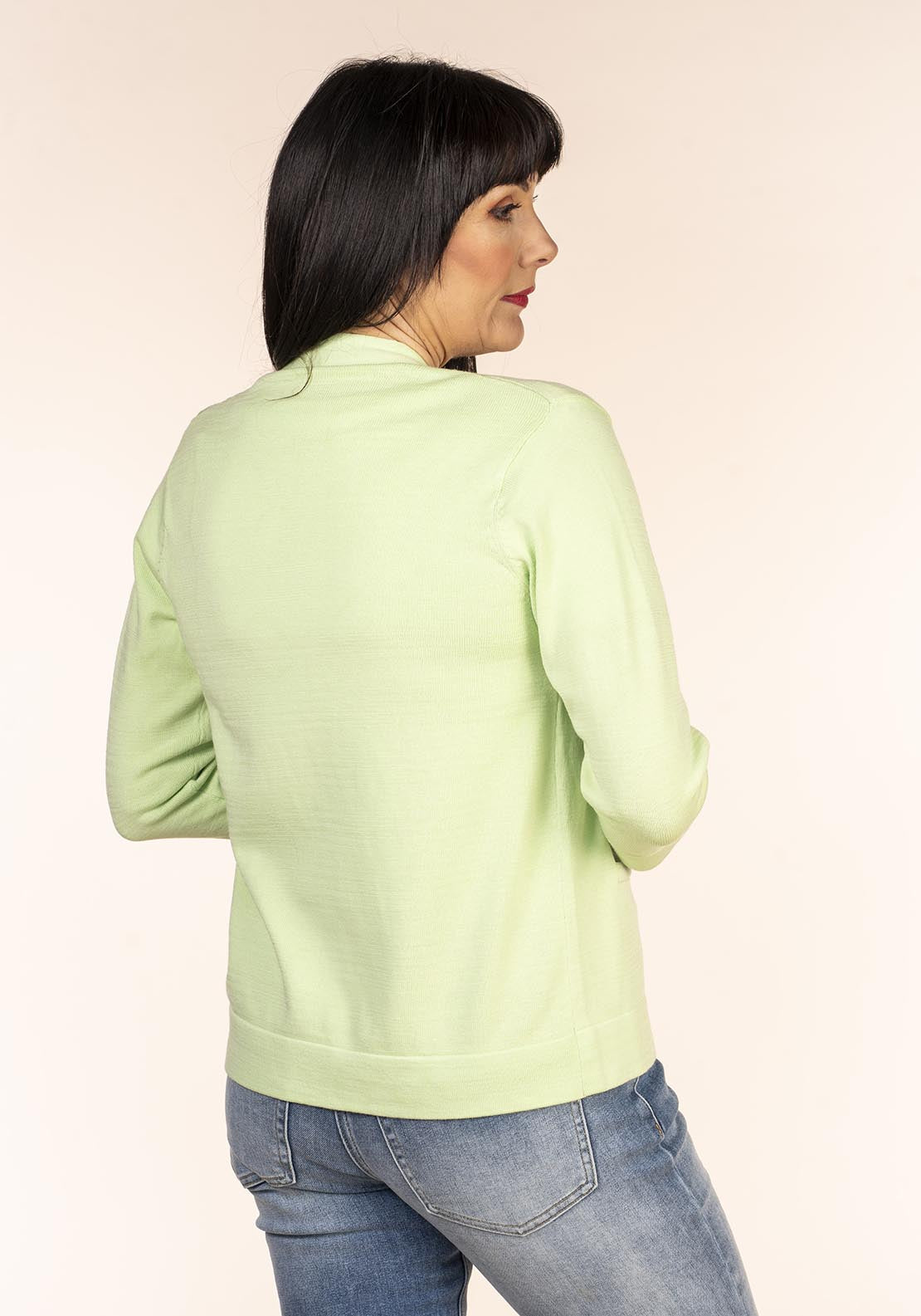 Tea Lane Short Sleeve Cardigan - Lime 5 Shaws Department Stores