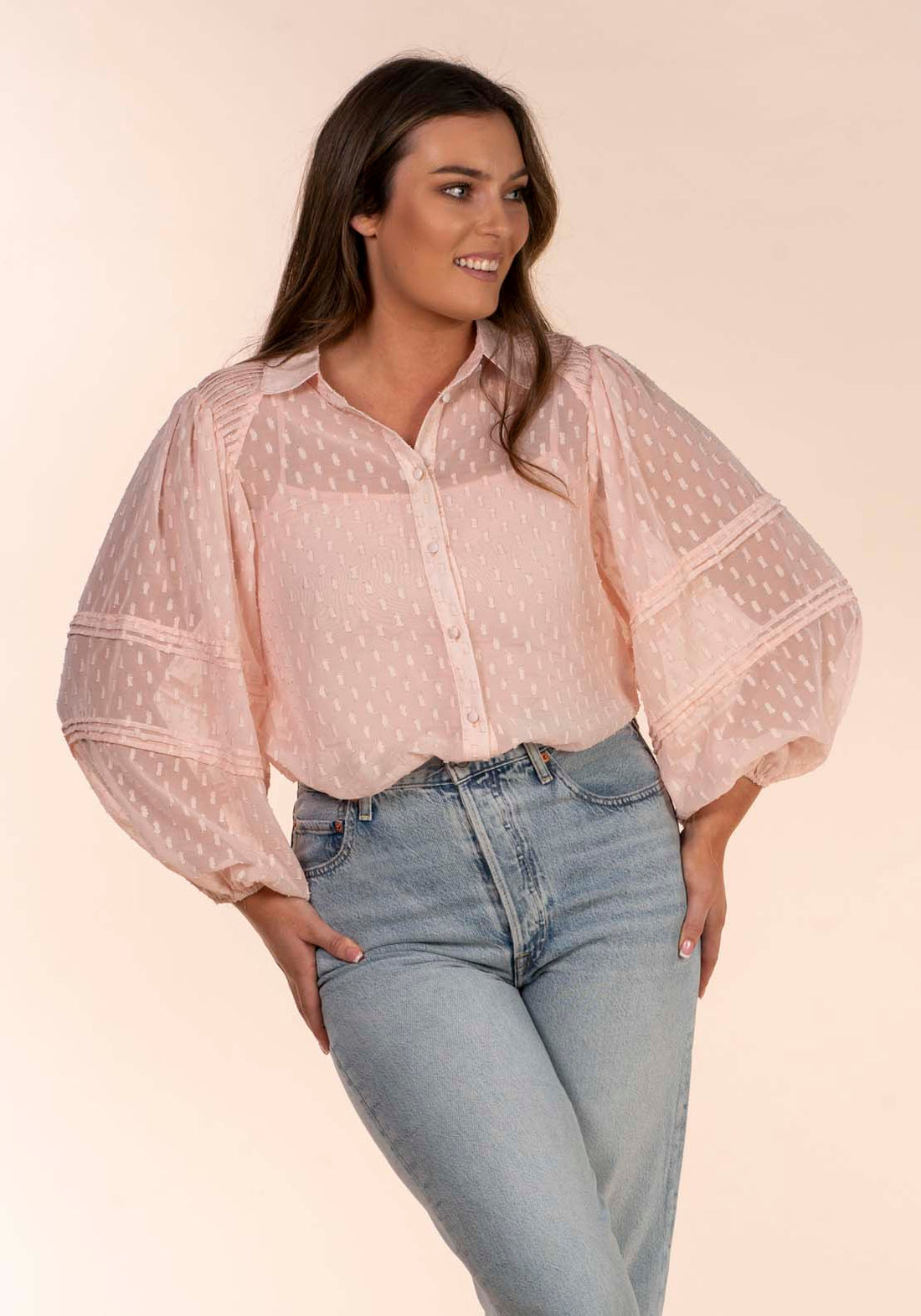 Naoise Olivia Blouse - Pink 2 Shaws Department Stores