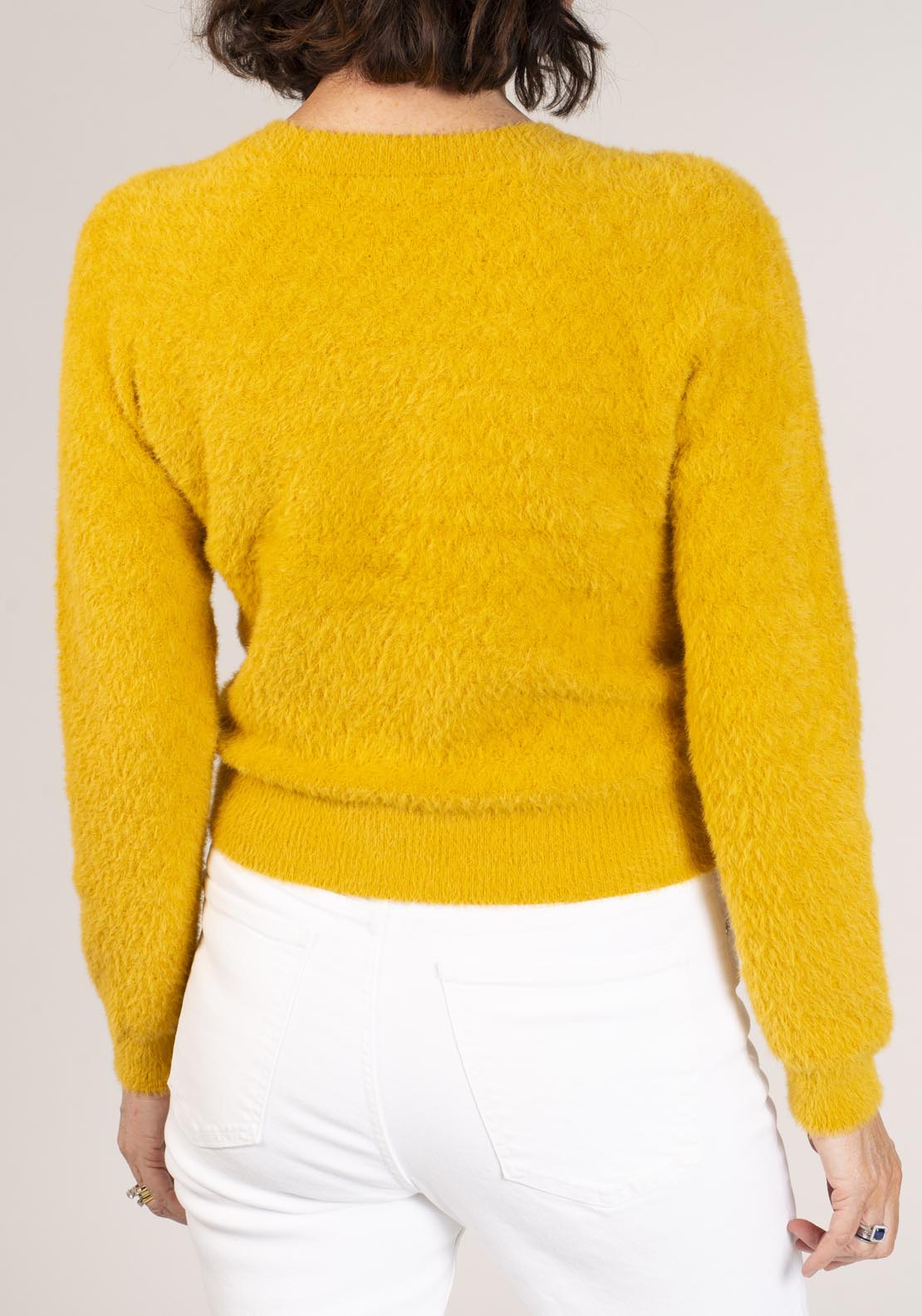 Naoise V Neck Cardigan - Yellow 7 Shaws Department Stores