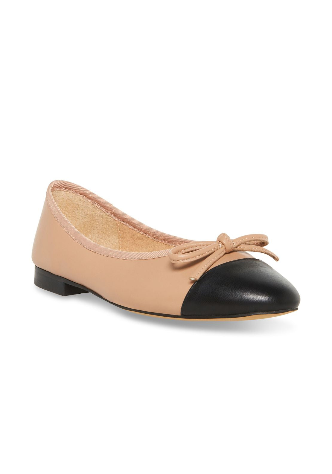 Steve Madden Flat Ch Pump - Natural Leather 2 Shaws Department Stores