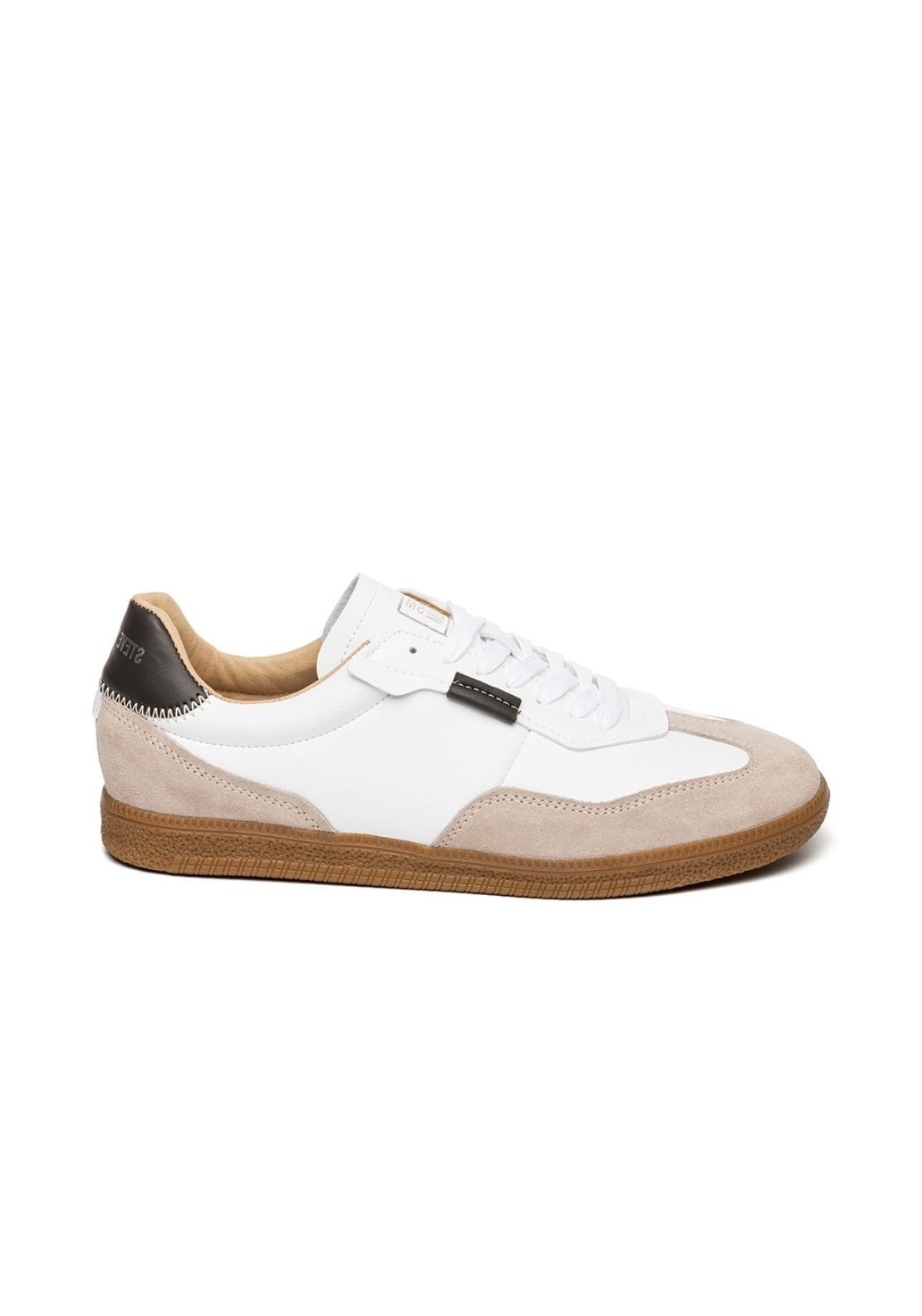 Steve Madden Gum Sole Trainer - White/black 1 Shaws Department Stores