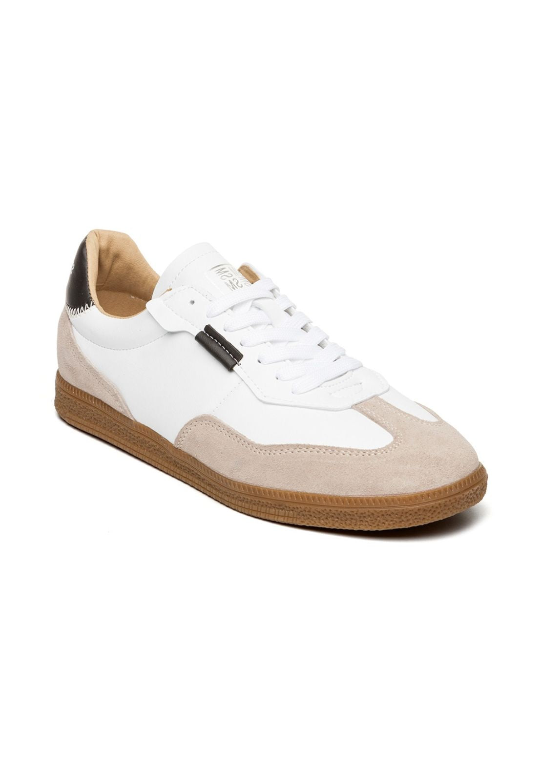 Steve Madden Gum Sole Trainer - White/black 2 Shaws Department Stores