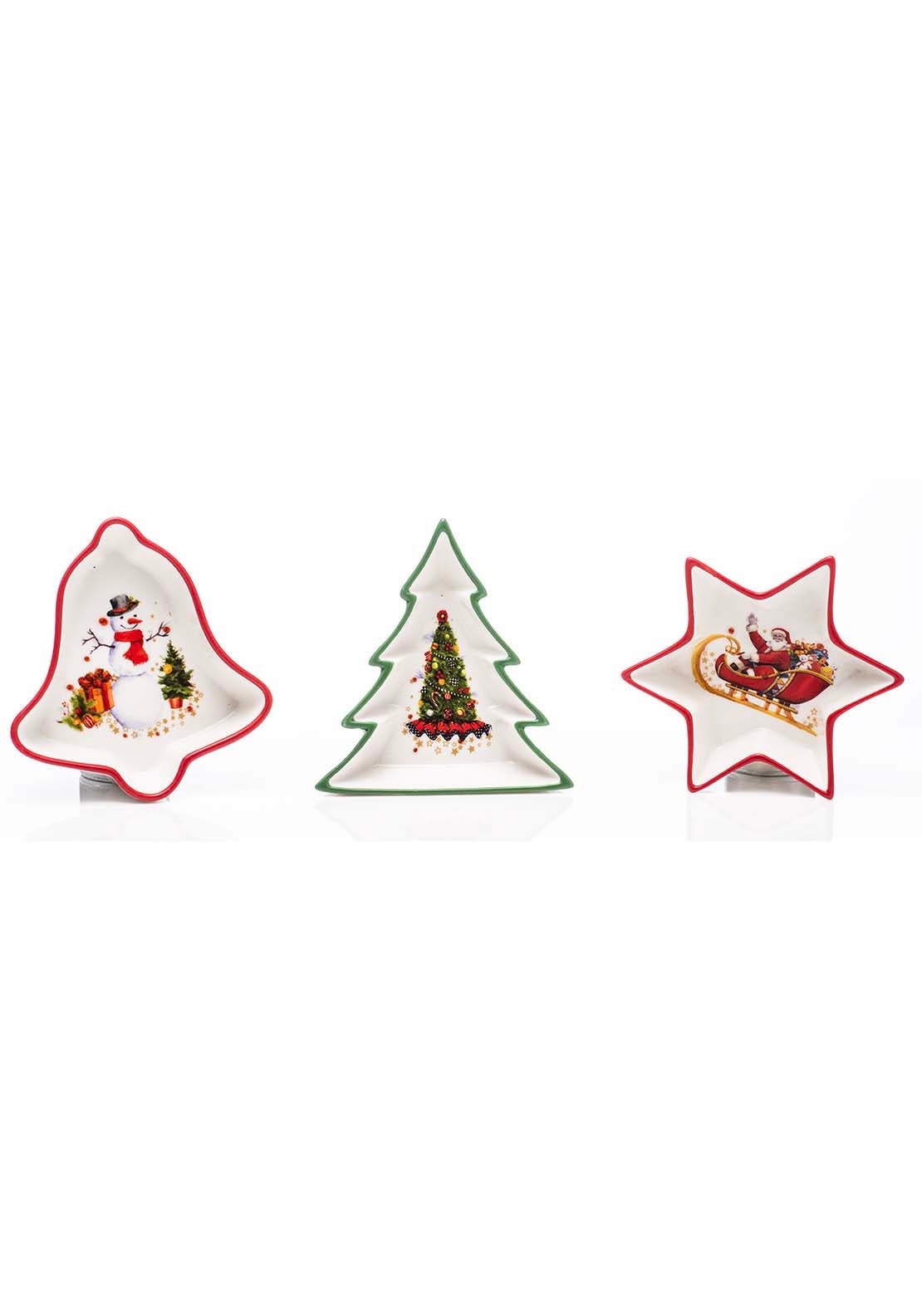 Christmas Ceramic Serving Bowls Set Of 3
