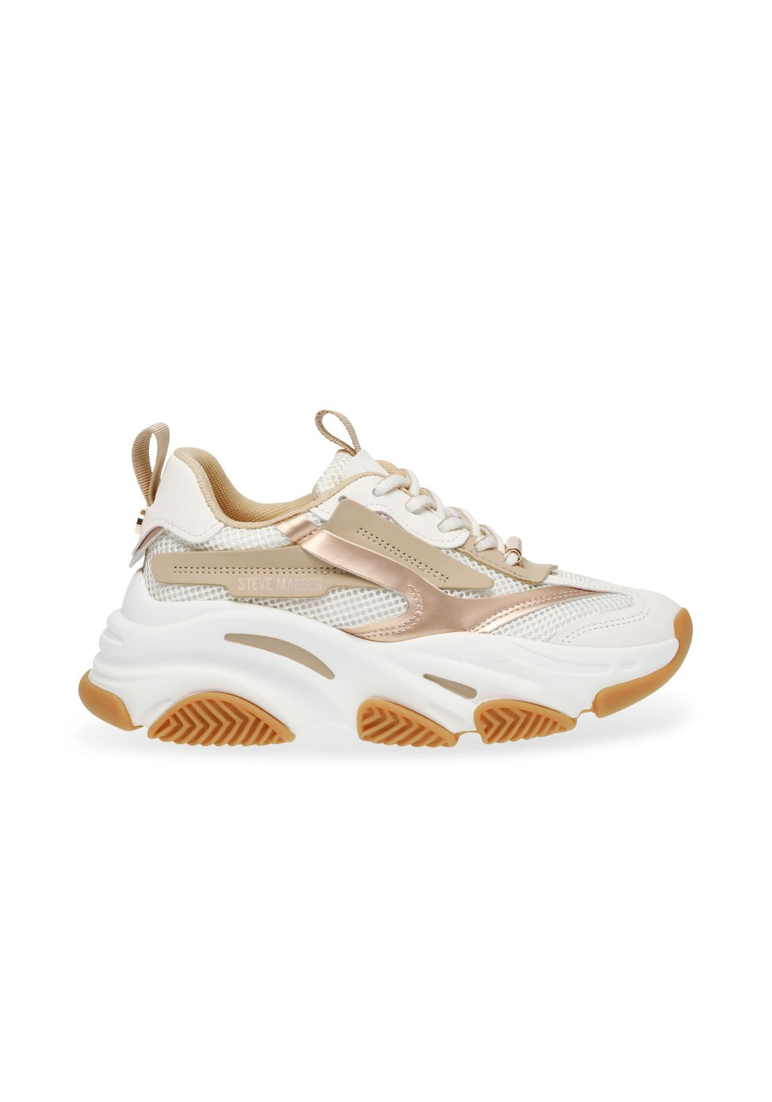 Steve Madden Chunky Trainer - Coconut Milk/bronze 1 Shaws Department Stores