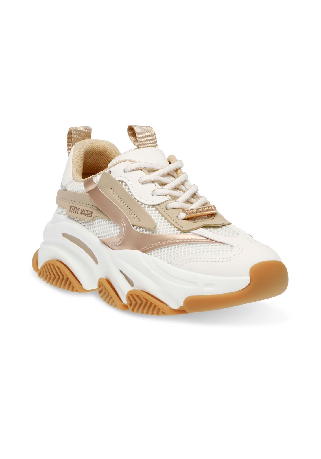 Steve Madden Chunky Trainer - Coconut Milk/bronze 3 Shaws Department Stores