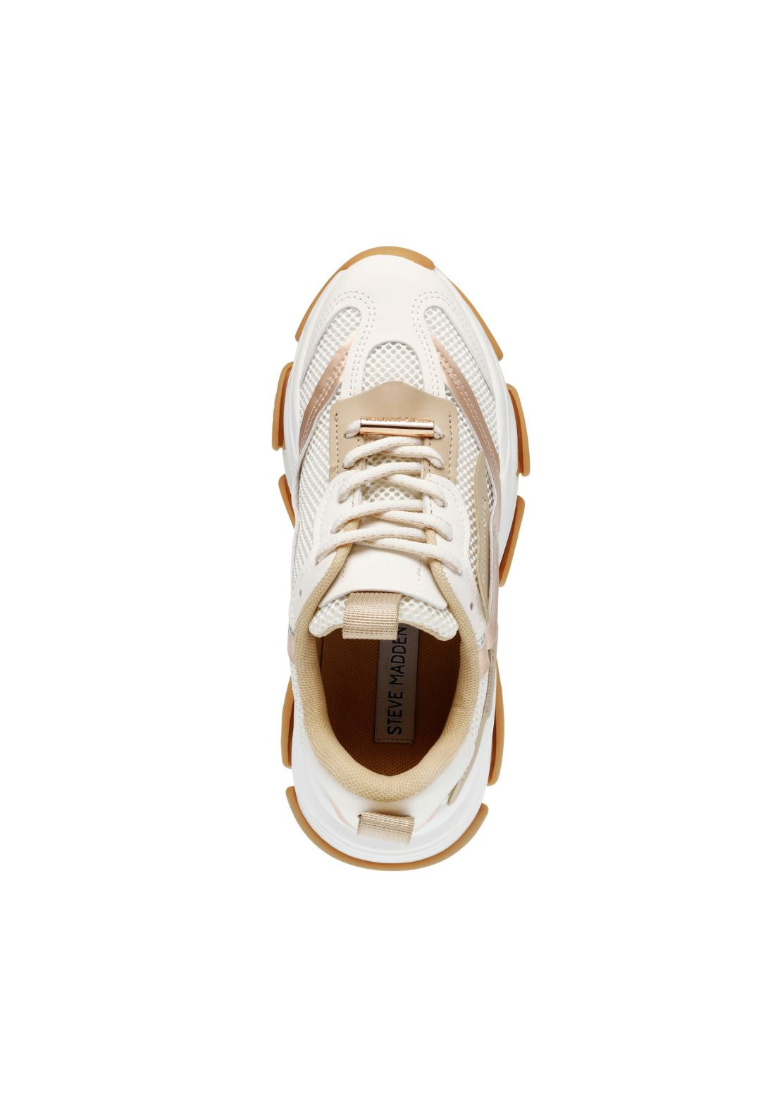 Steve Madden Chunky Trainer - Coconut Milk/bronze 5 Shaws Department Stores