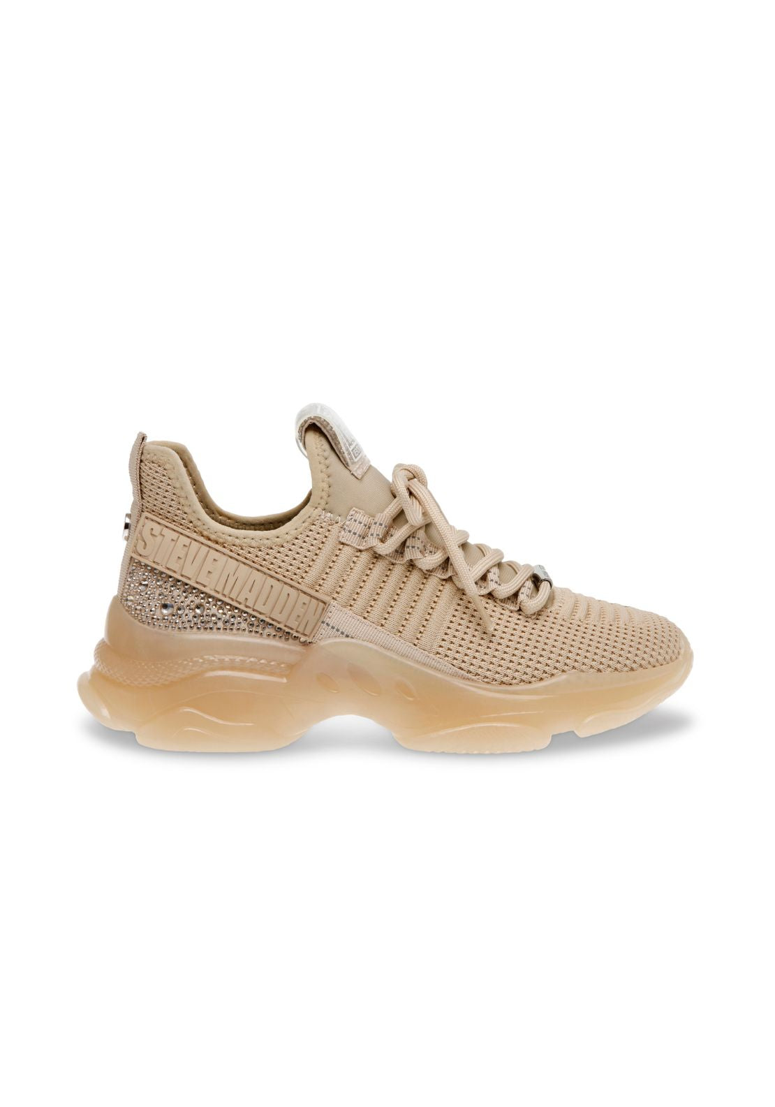Steve Madden Bling Heel Trainer - Irish Cream 1 Shaws Department Stores