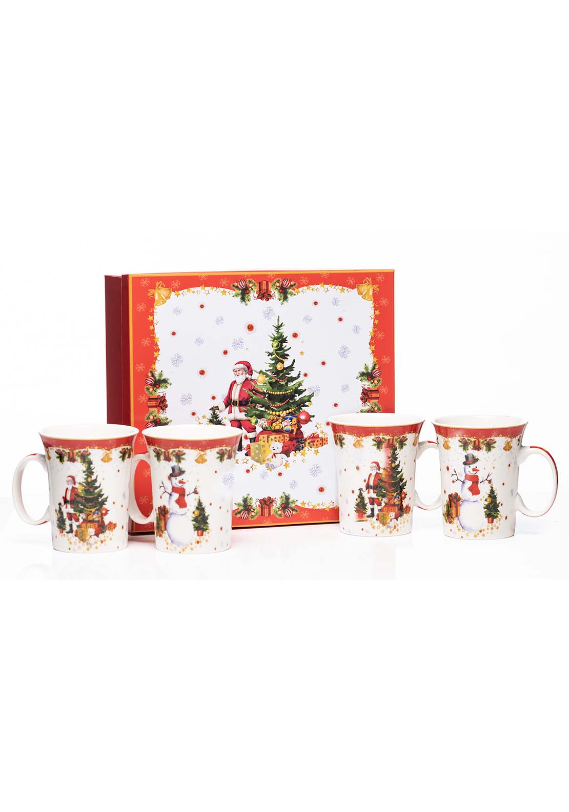 Christmas Mugs Set Of 4