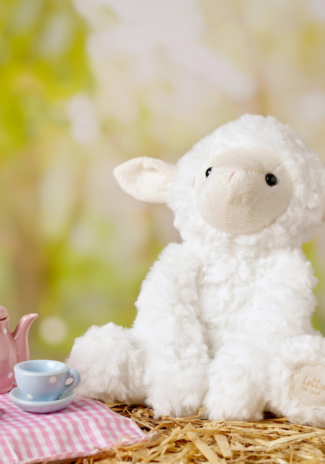 Lottie The Plush Sitting Lamb - White